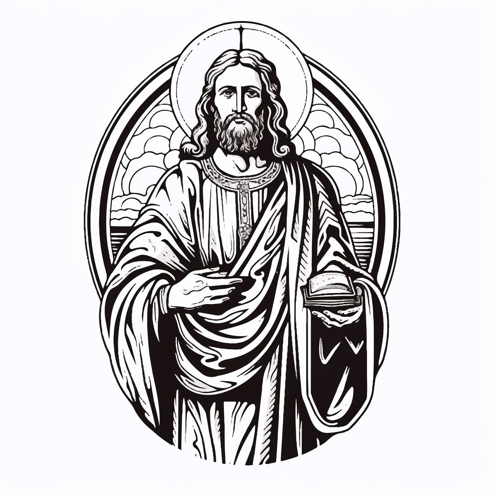 Traditional Orthodox Image of John the Baptist — free download from Dotvec