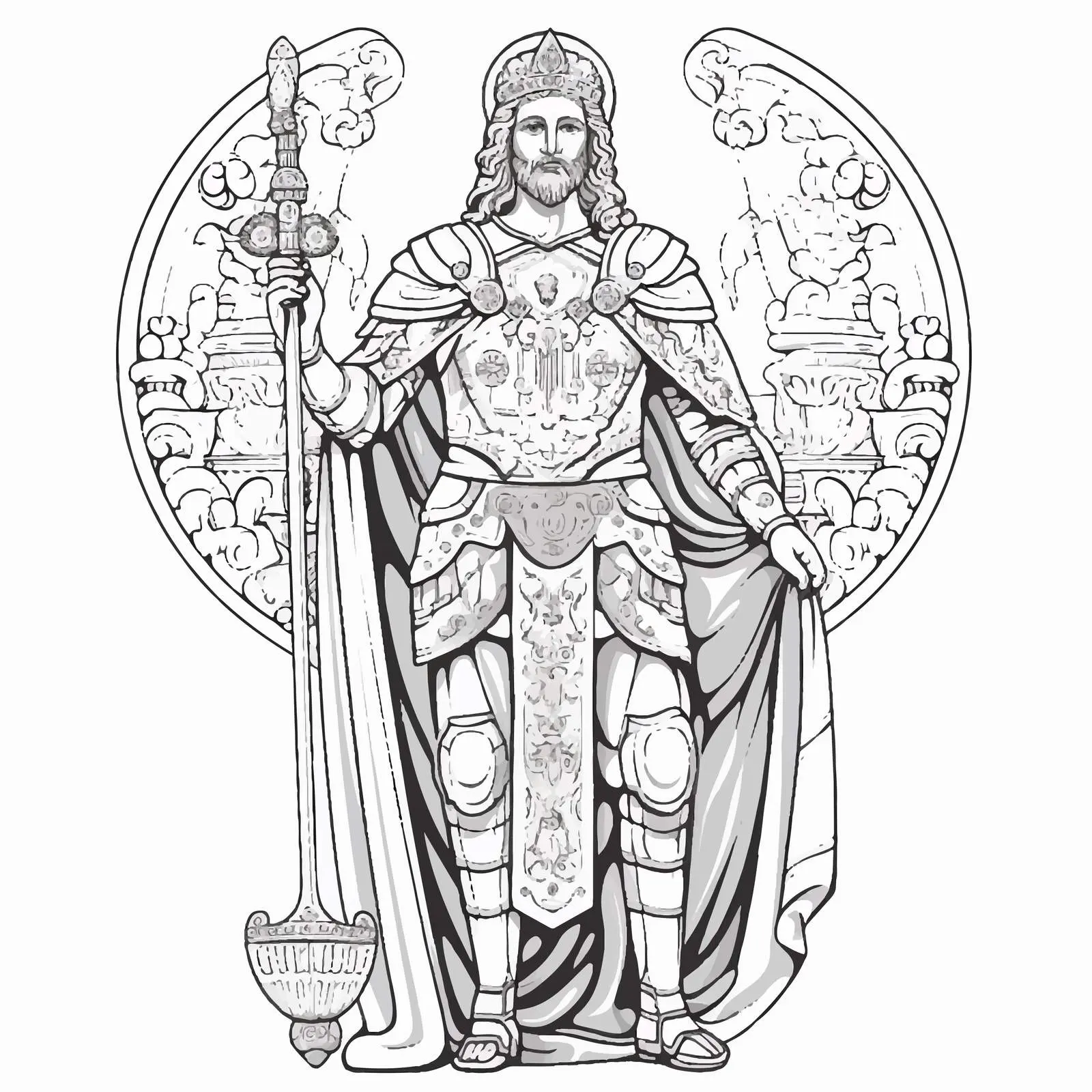 Saint Demetrius of Thessaloniki Orthodox Icon — free download from Dotvec