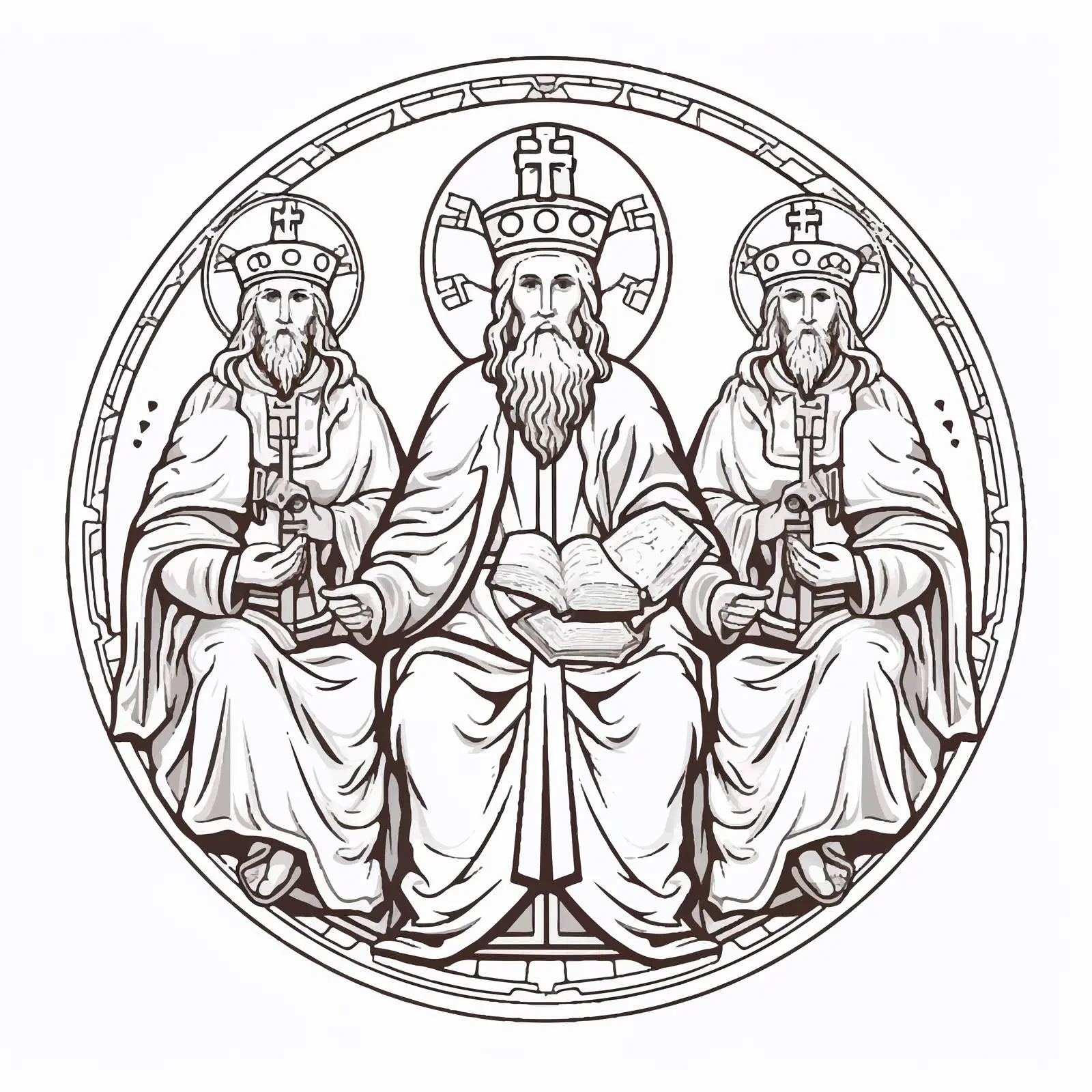 Traditional Orthodox Image of the Holy Trinity — free download from Dotvec