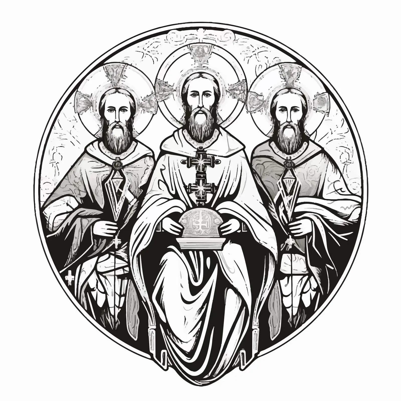 Traditional Orthodox Holy Trinity Image Vector — free download from Dotvec