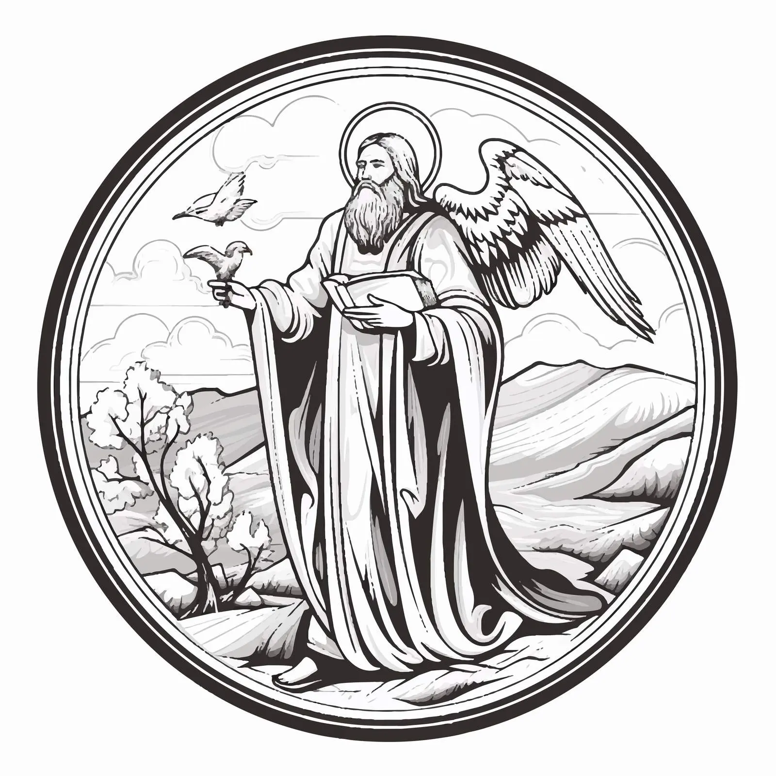 Traditional Orthodox Image of Prophet Elijah — free download from Dotvec