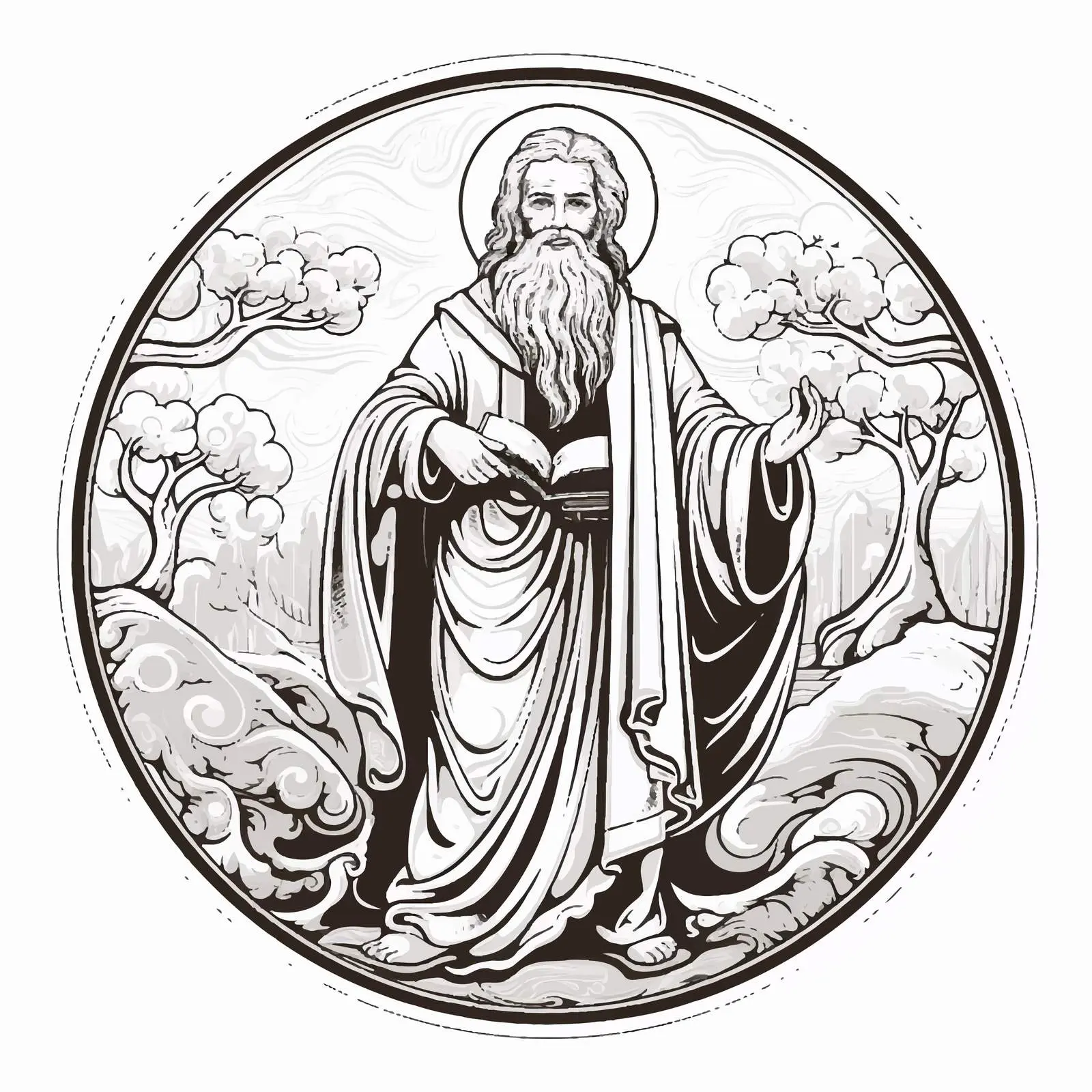 Traditional Orthodox Image of Prophet Elijah — free download from Dotvec
