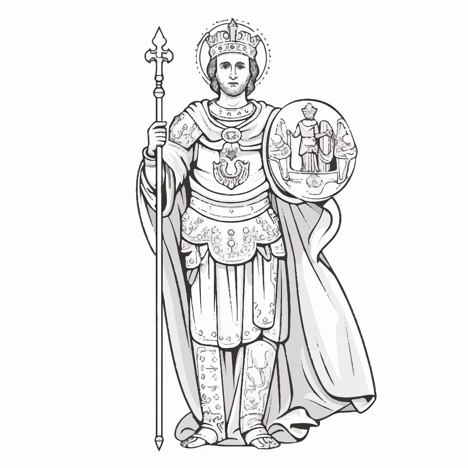 Saint Demetrius of Salonica Orthodox Vector Art — free download from Dotvec