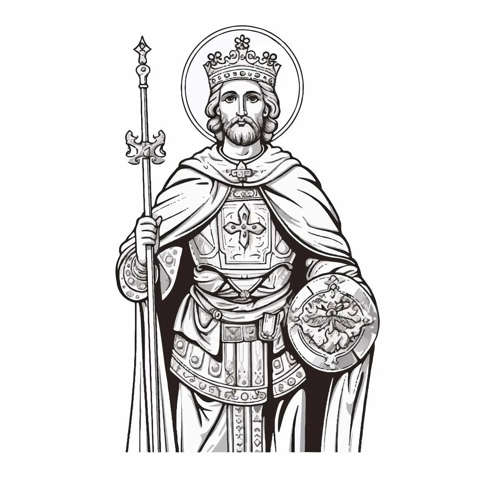 Saint Demetrius of Salonica Traditional Orthodox Image — free download from Dotvec