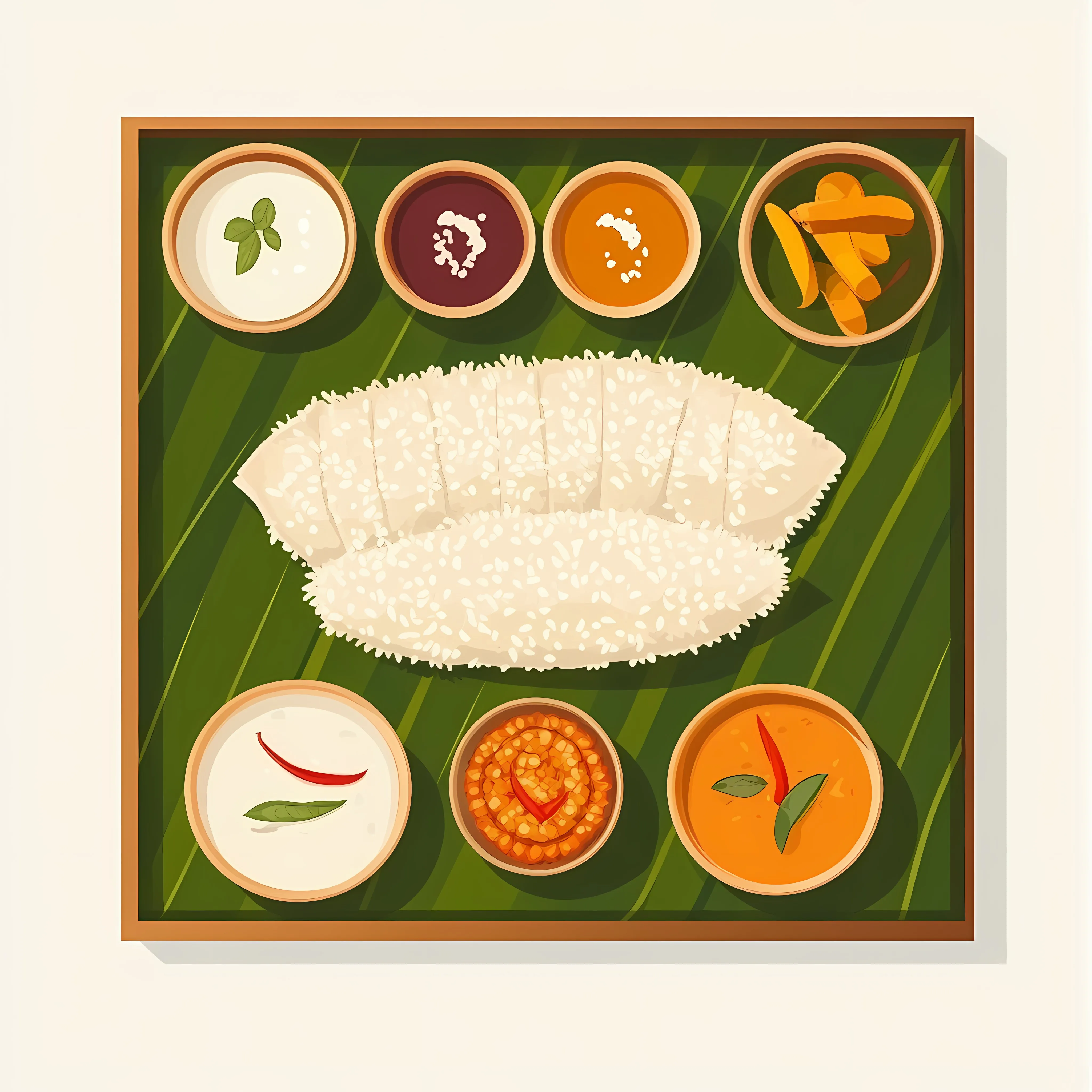 Traditional South Indian Food Vector Illustration – free indian culture image from Dotvec