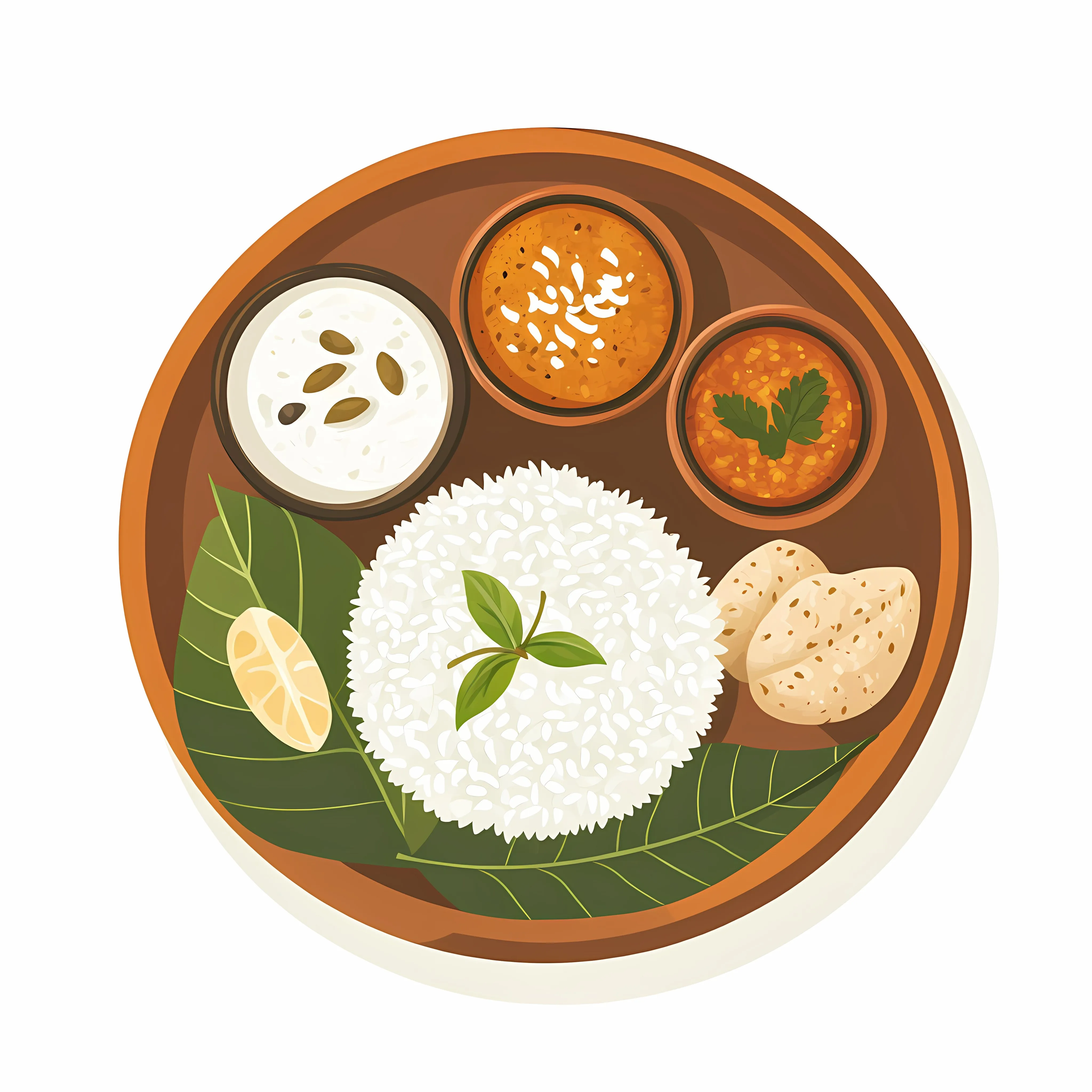 Traditional South Indian Food Vector Illustration – free culinary heritage image from Dotvec