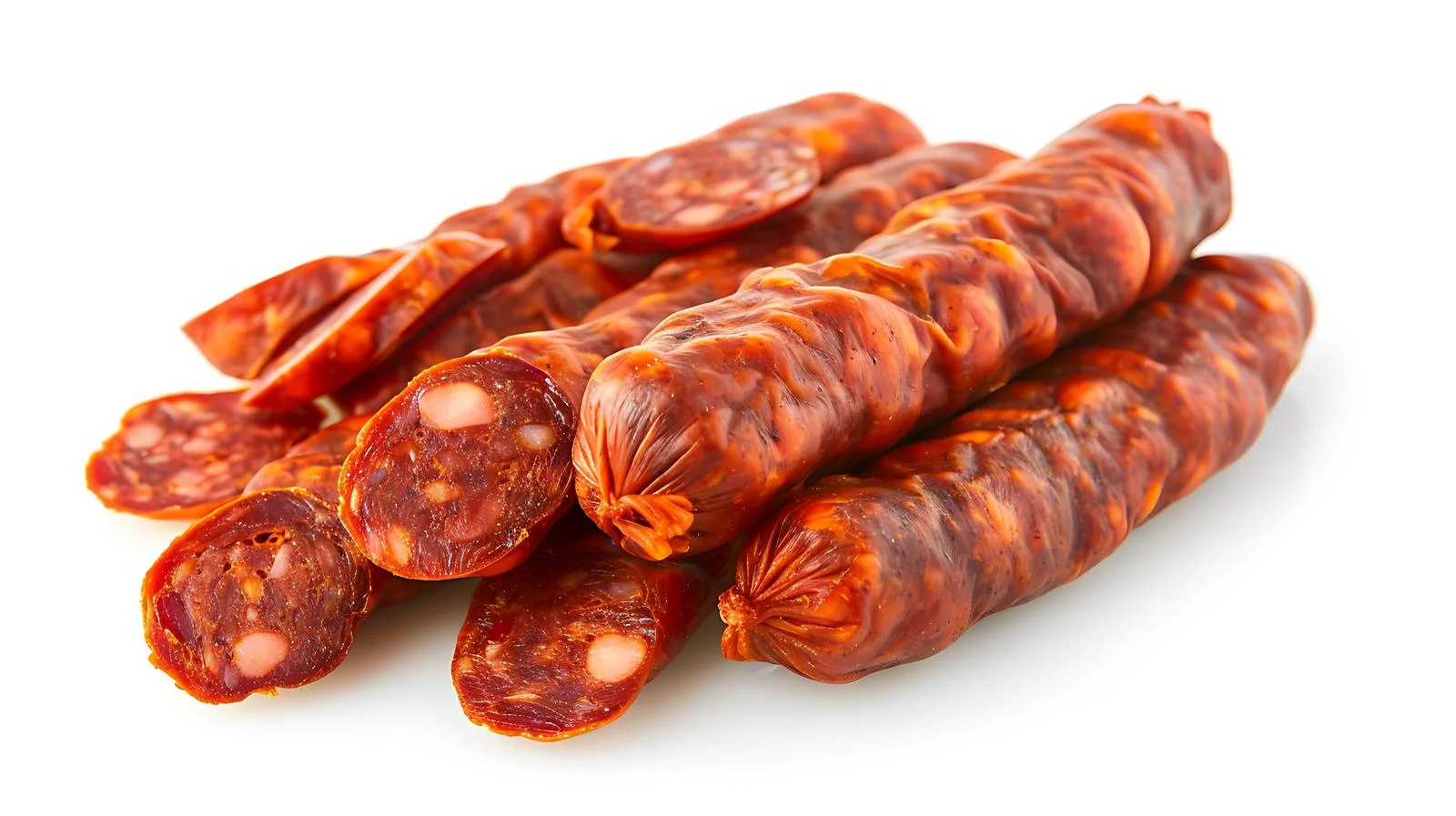 Isolated Traditional Spanish Chorizo on White — free download from Dotvec