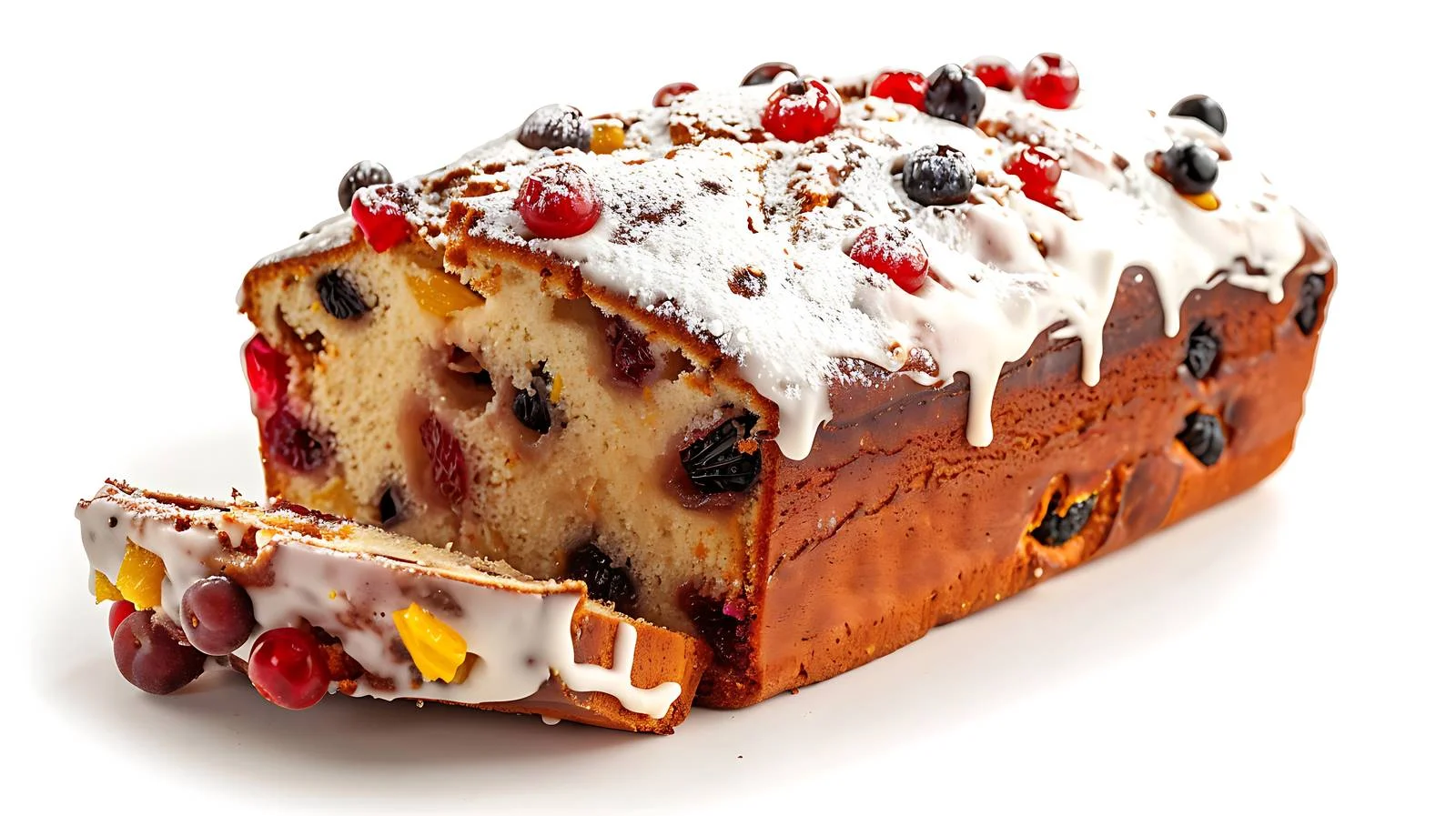 Homemade Sweet Fruit Loaf with Powdered Sugar — free download from Dotvec
