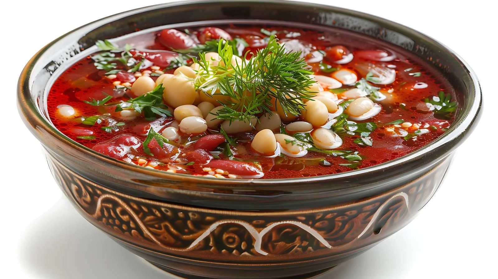 Authentic Ukrainian Russian Borscht with Beans — free download from Dotvec