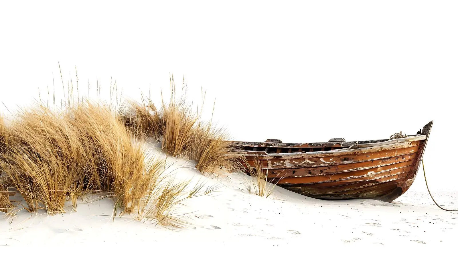 Traditional Wooden Boat on Sandy Beach — free download from Dotvec