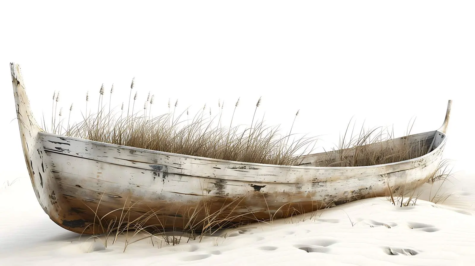Traditional Wooden Boat on Sandy Beach — free download from Dotvec