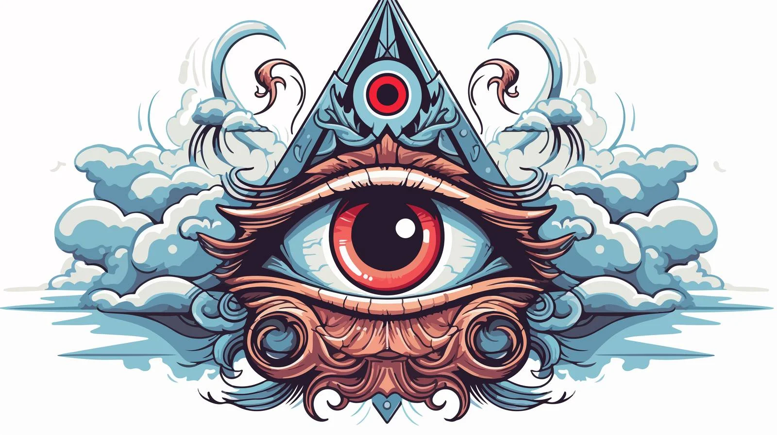 Mystical Eye Tattoo Design — free download from Dotvec