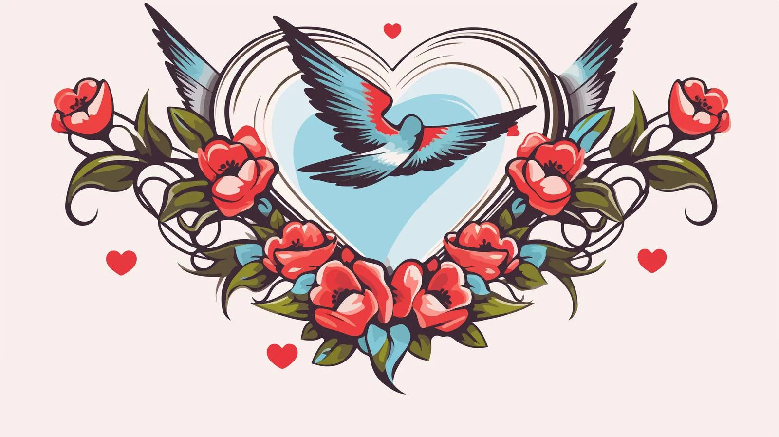 Vintage Swallow Tattoo Design — free download from Dotvec