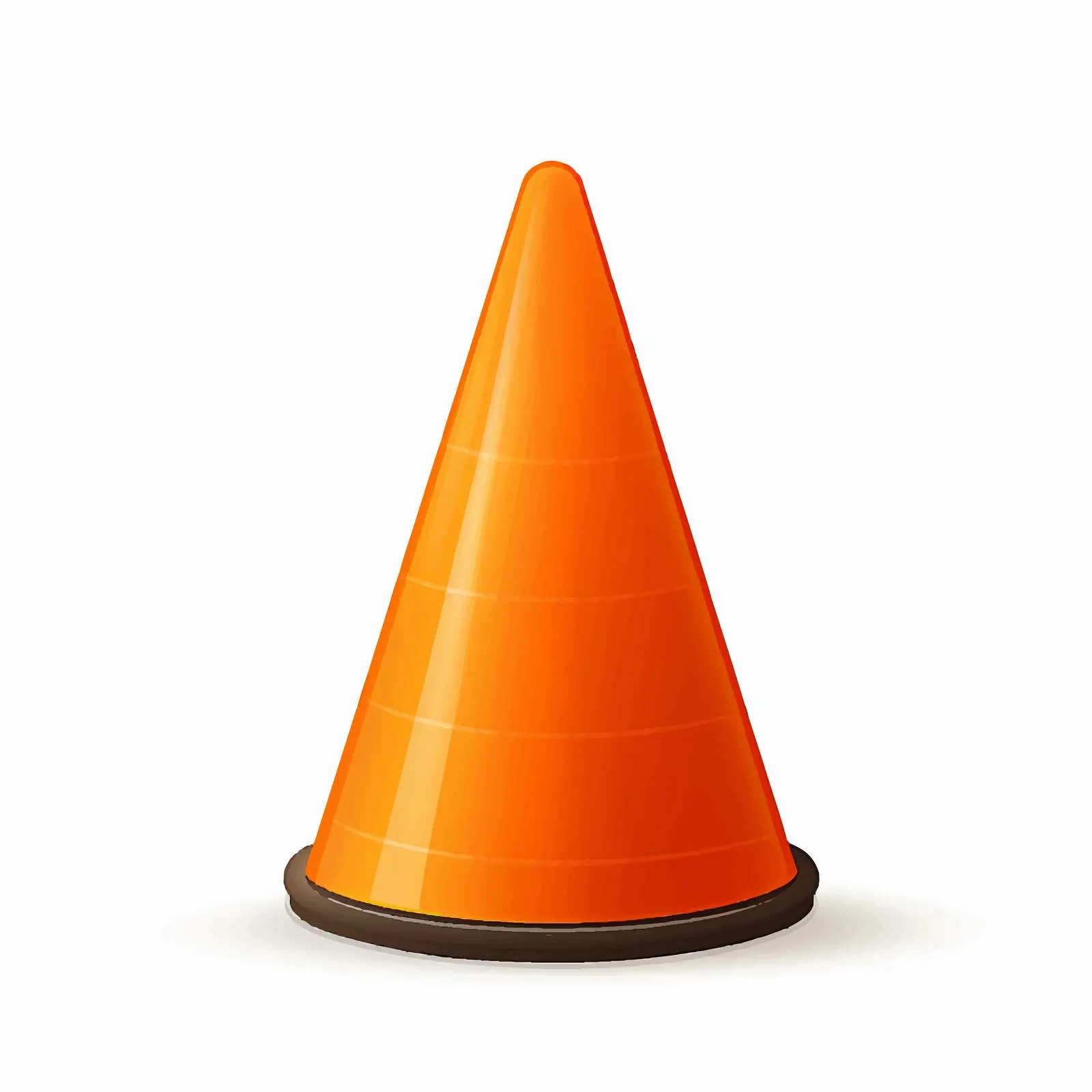 Cartoon Traffic Cone Illustration on White Background — free download from Dotvec