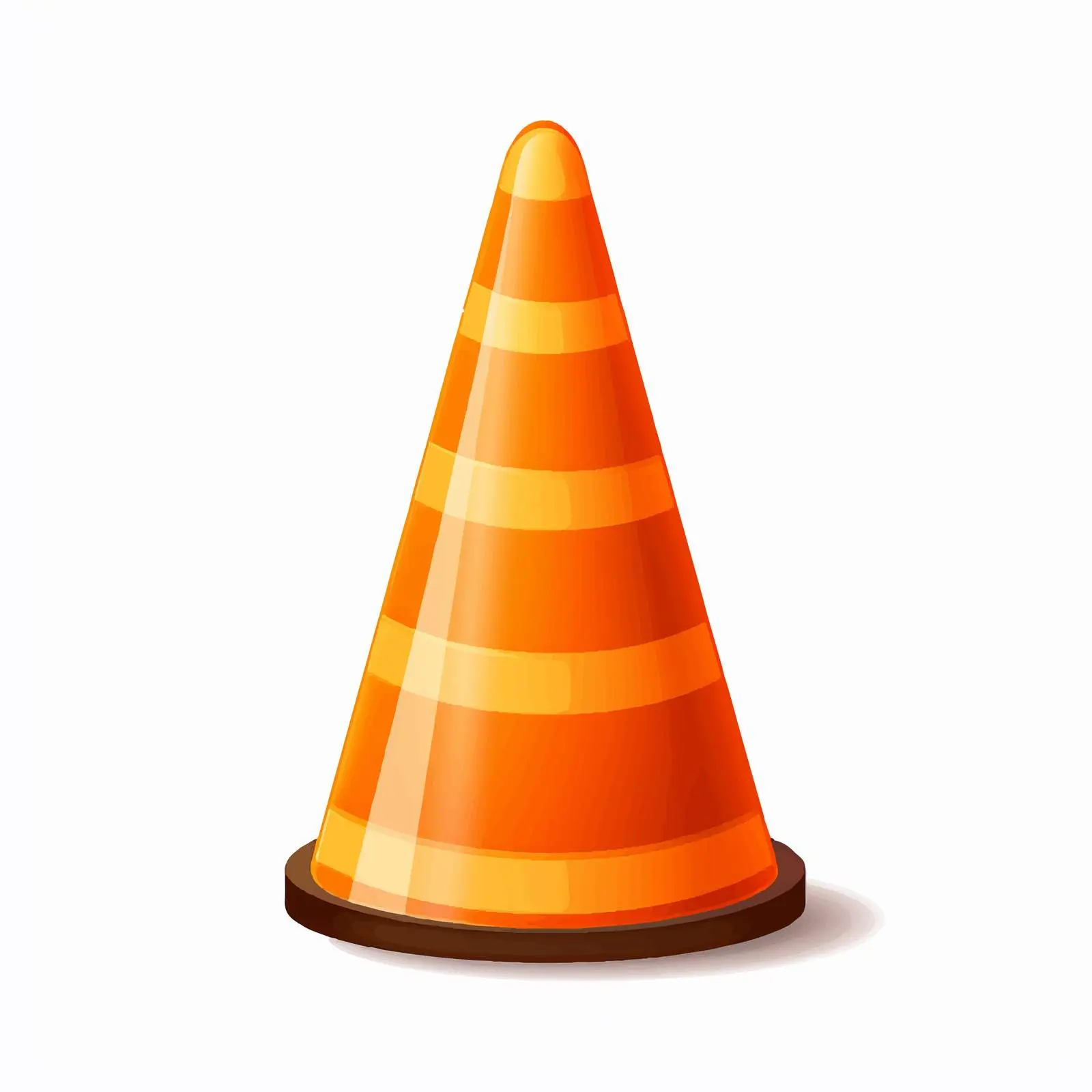 Cartoon Traffic Cone Illustration on White Background — free download from Dotvec