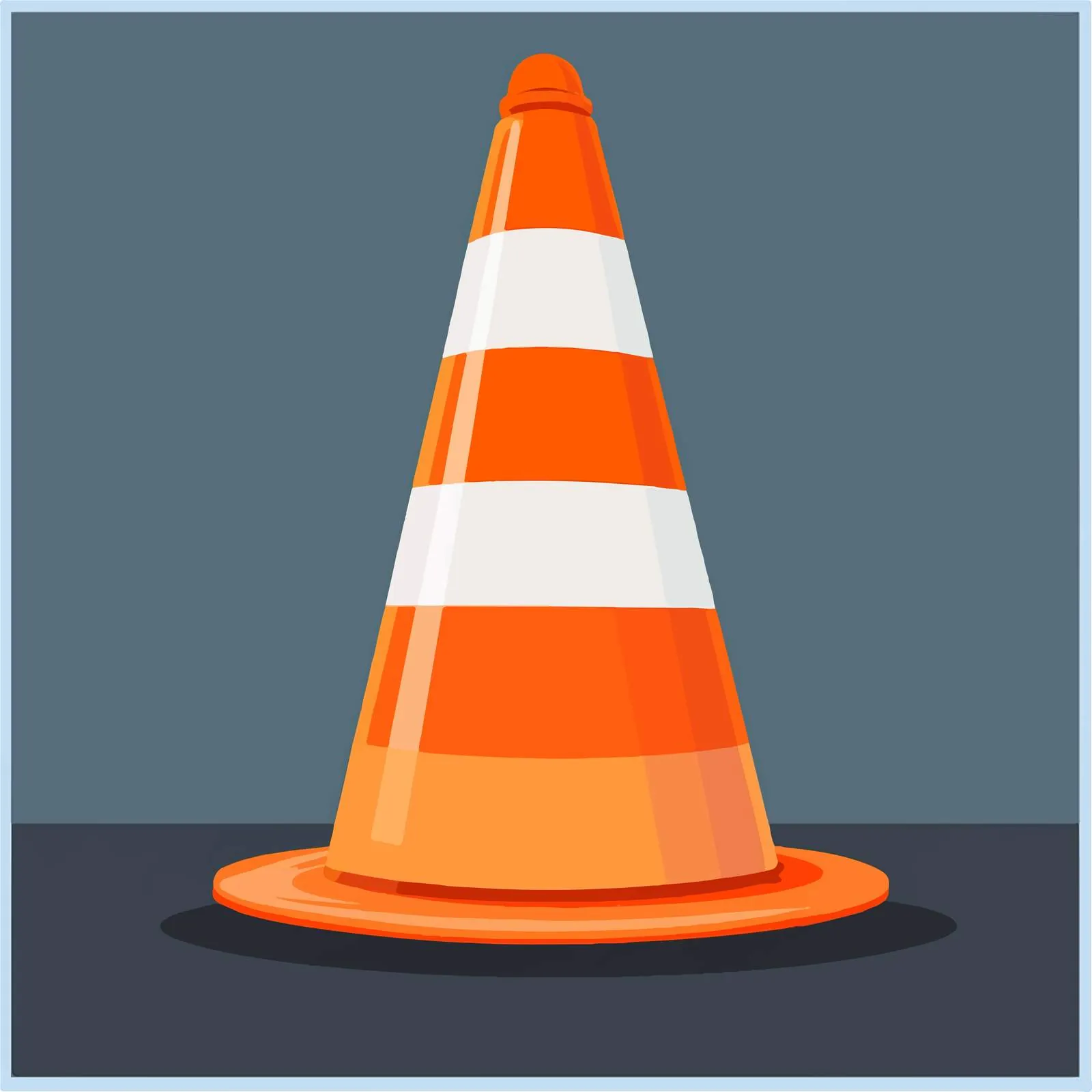 Traffic Cone Cartoon Vector Illustration — free download from Dotvec