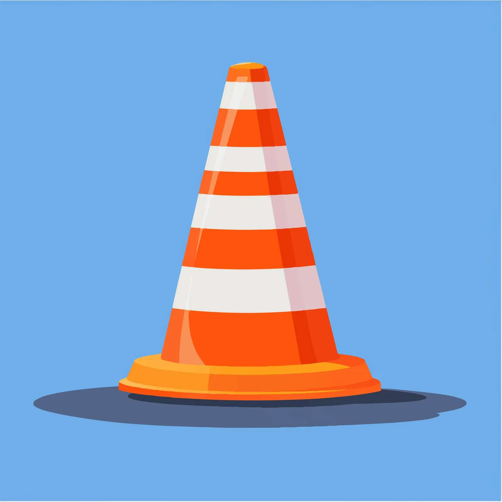 Cartoon Traffic Cone Vector Illustration — free download from Dotvec