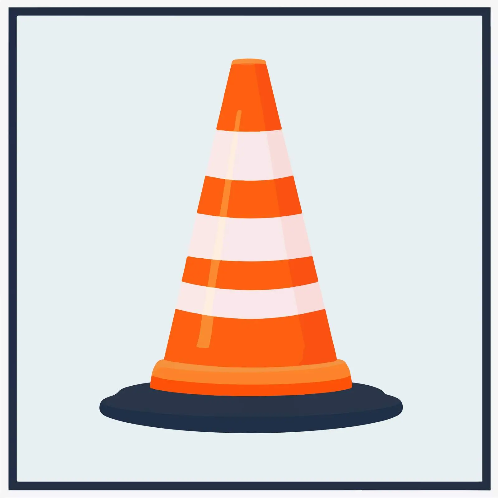Cartoon Vector Illustration of Traffic Cone — free download from Dotvec