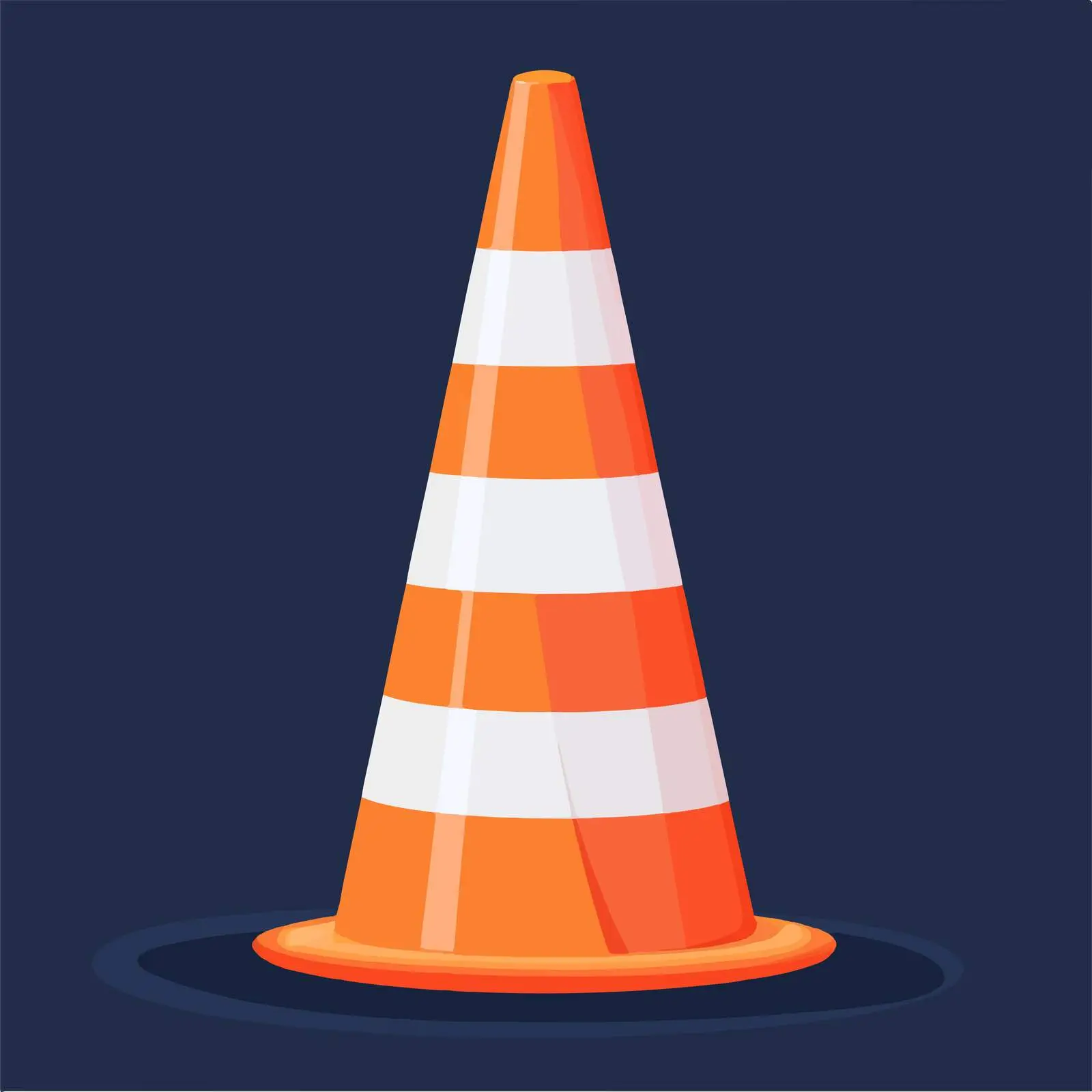 Cartoon Traffic Cone Vector Illustration — free download from Dotvec