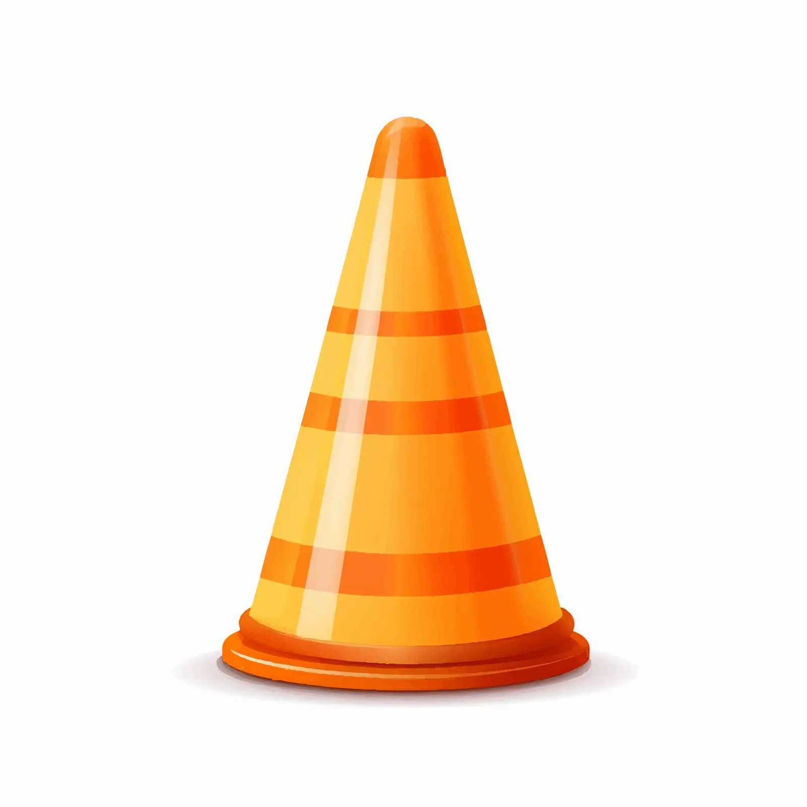 Traffic Cone Vector Illustration on White Background — free download from Dotvec