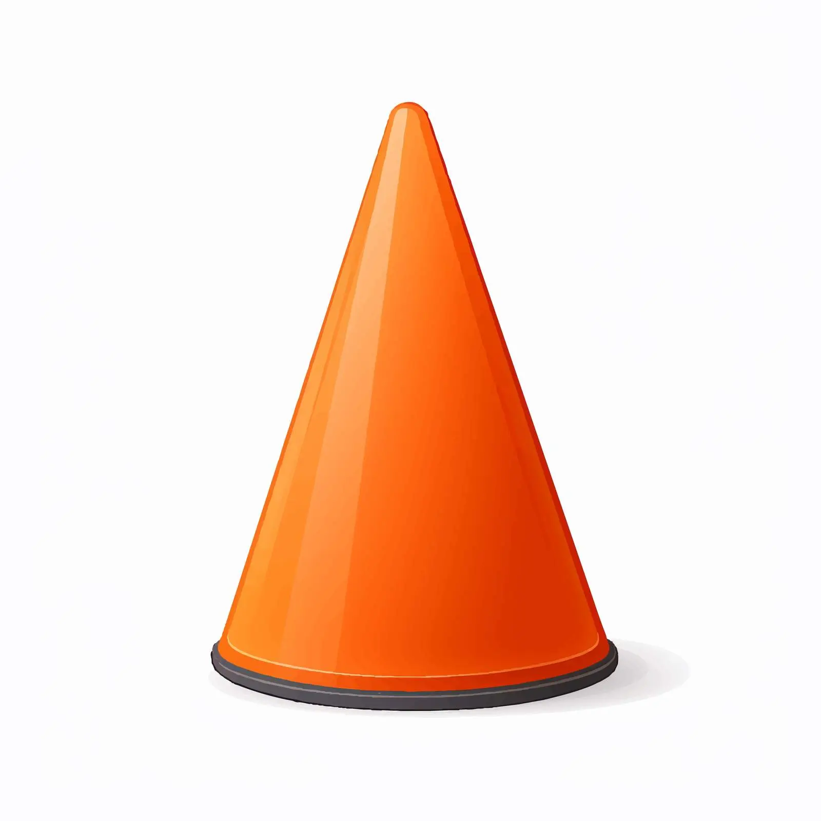 Traffic Cone Vector Illustration on White Background – free caution image from Dotvec