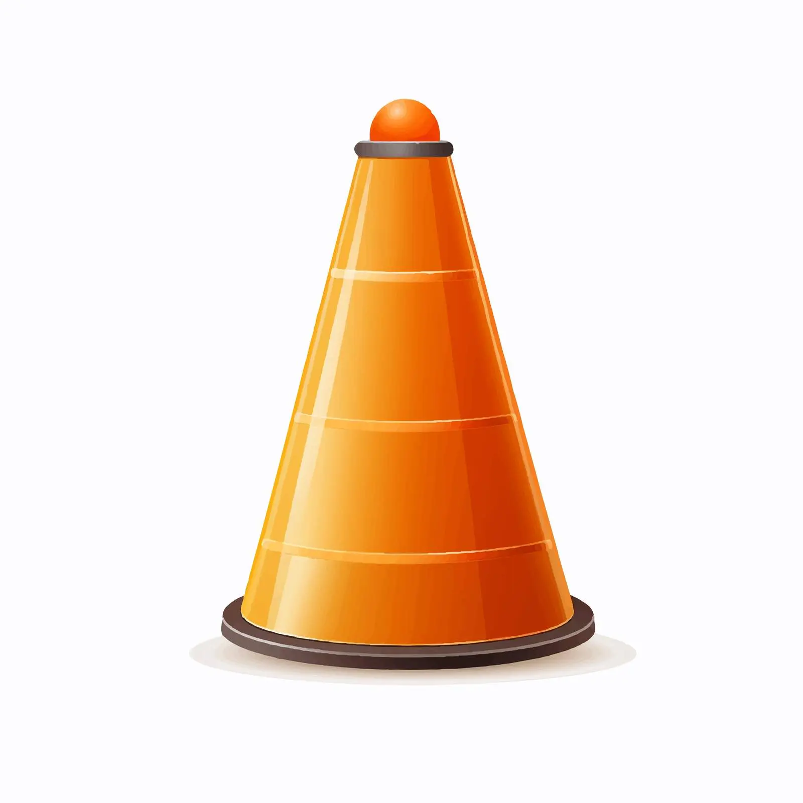 Traffic Cone Vector Illustration on White Background — free download from Dotvec
