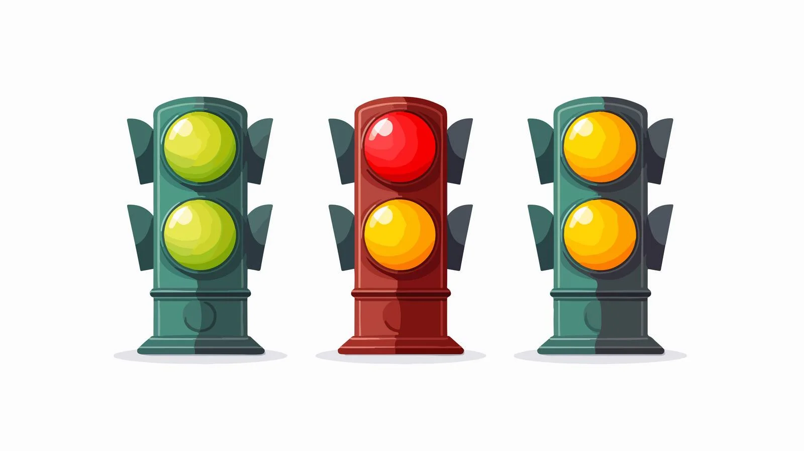 Modern Traffic Light Design — free download from Dotvec