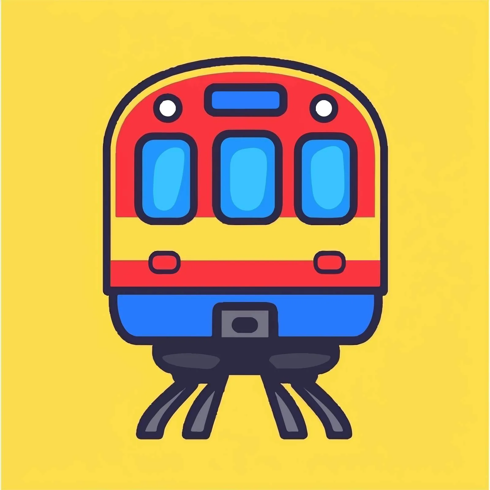 Train Icon Vector on Colorful Background — free download from Dotvec