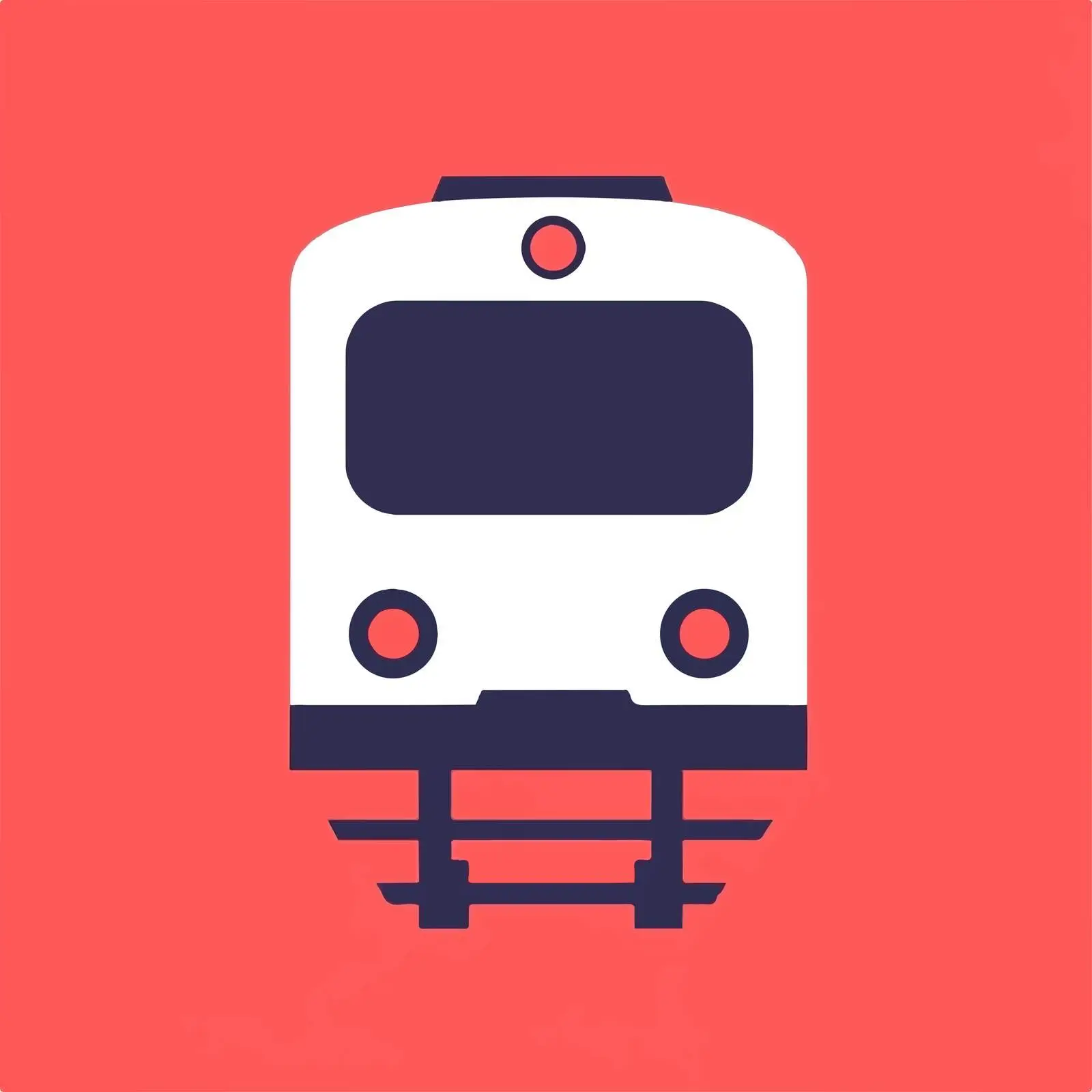 Train Icon Vector on Red Background — free download from Dotvec