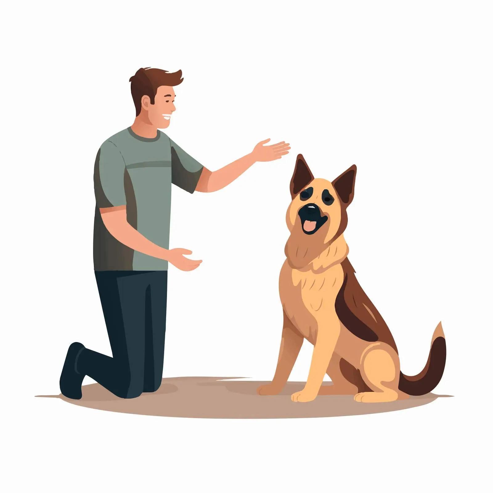 Trained Dog Offering Paw to Owner – free obedience image from Dotvec