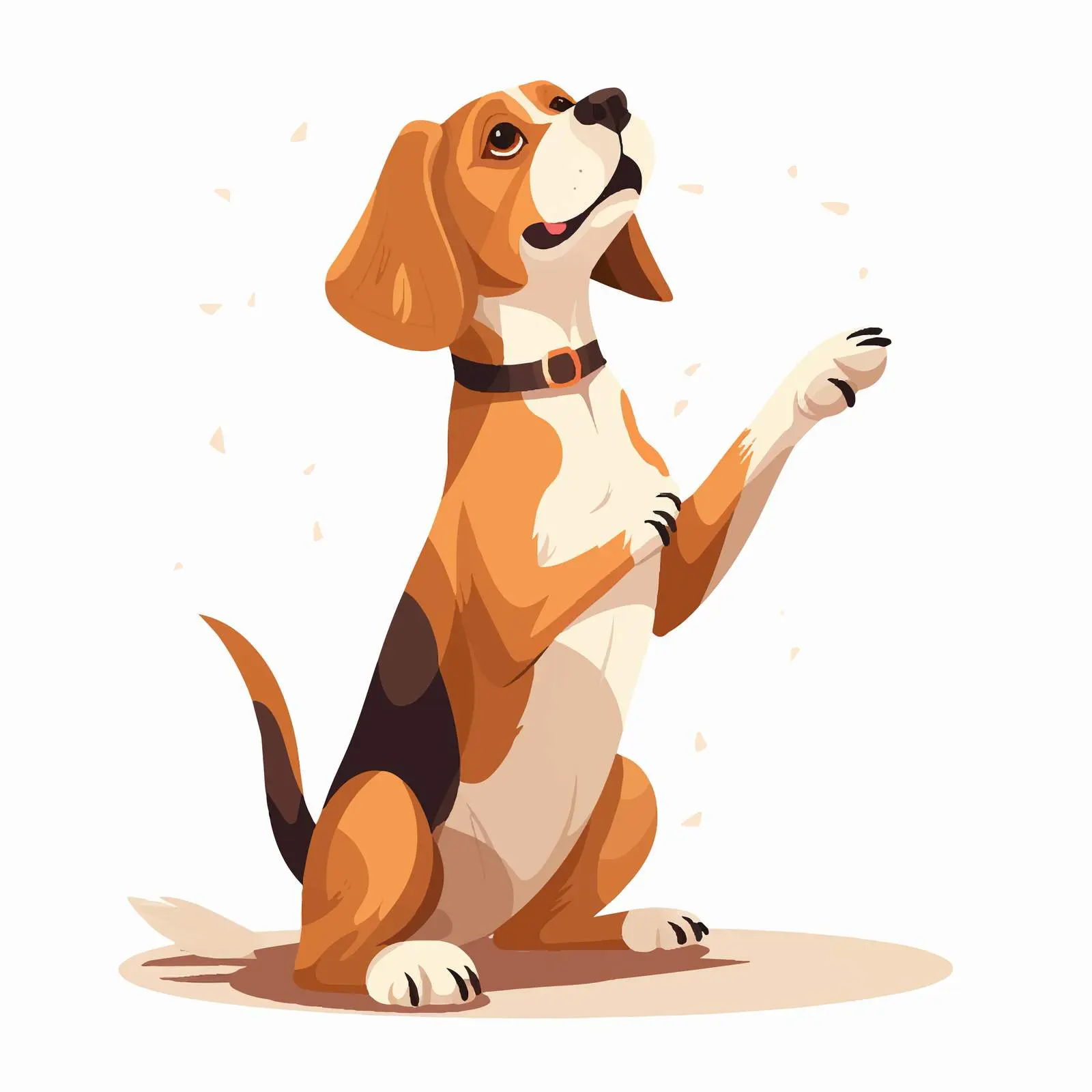 Trained Beagle Dog Sitting on Hind Legs — free download from Dotvec