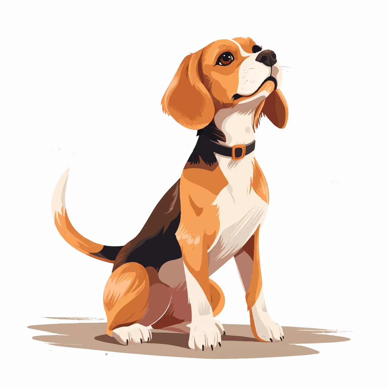 Trained Beagle Sitting on Hind Legs – free obedience image from Dotvec