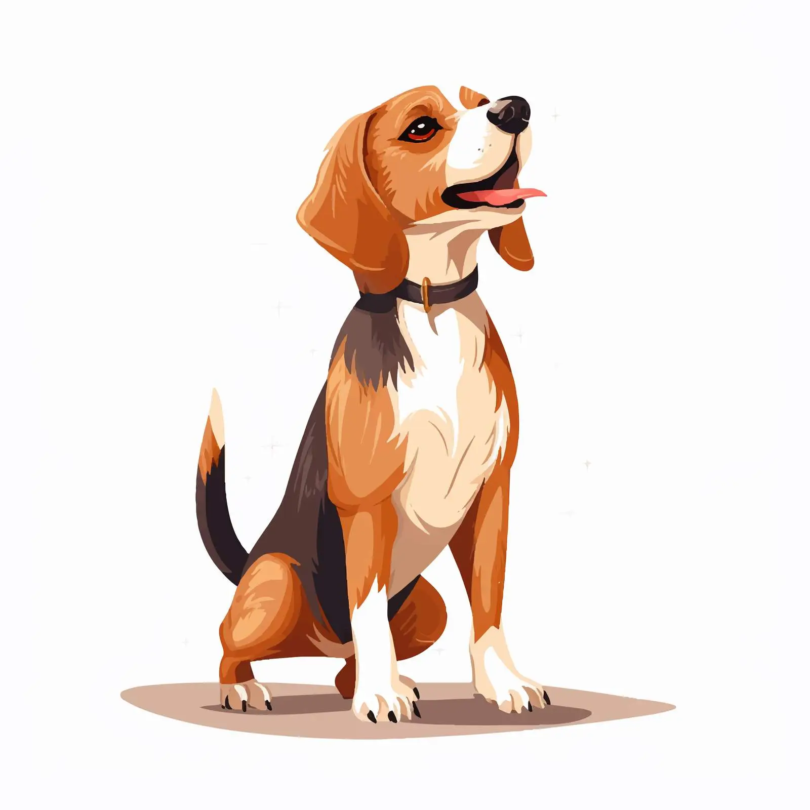 Trained Beagle Dog Sitting on Hind Legs – free dog behavior image from Dotvec