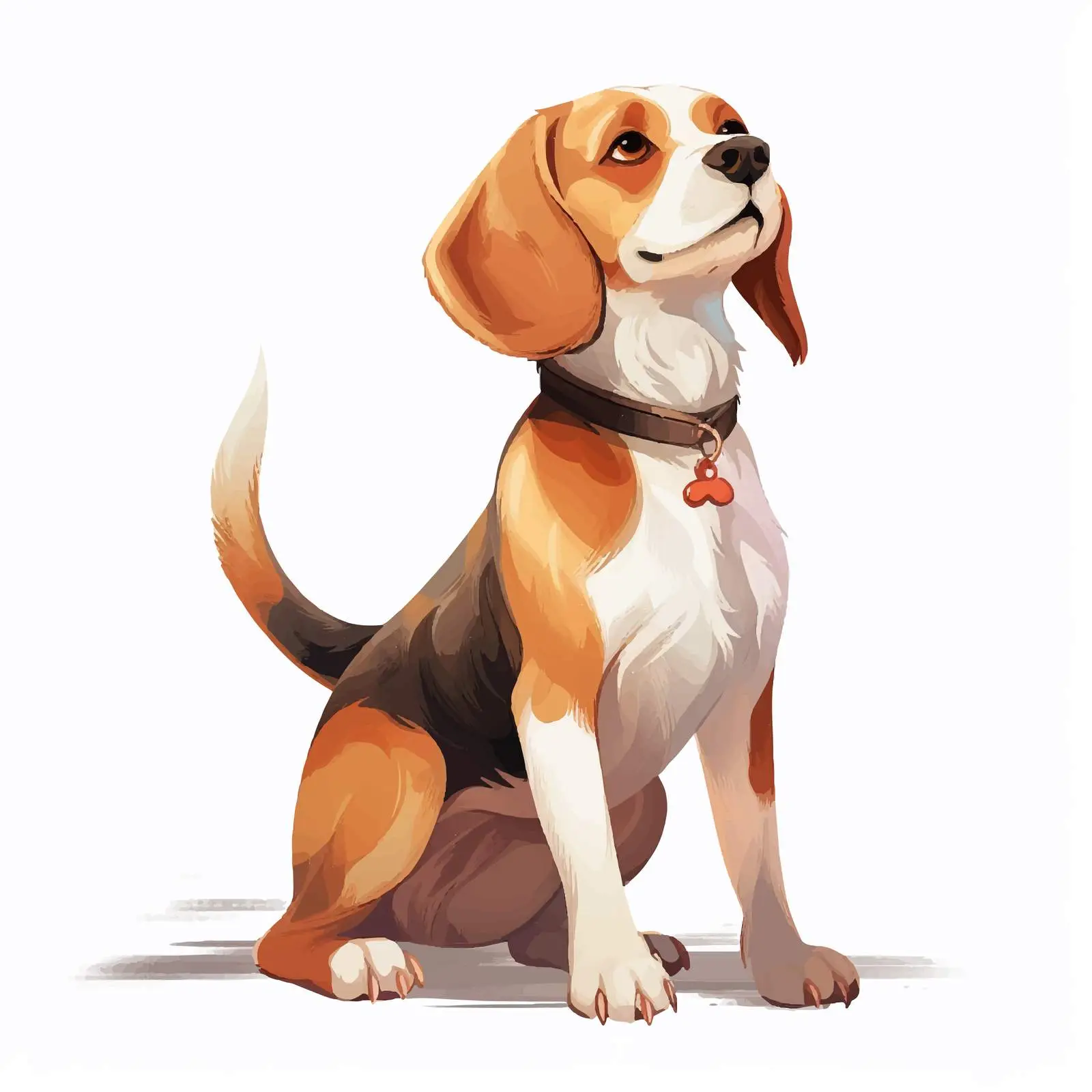 Beagle Breed Sitting Obediently on Hind Legs — free download from Dotvec
