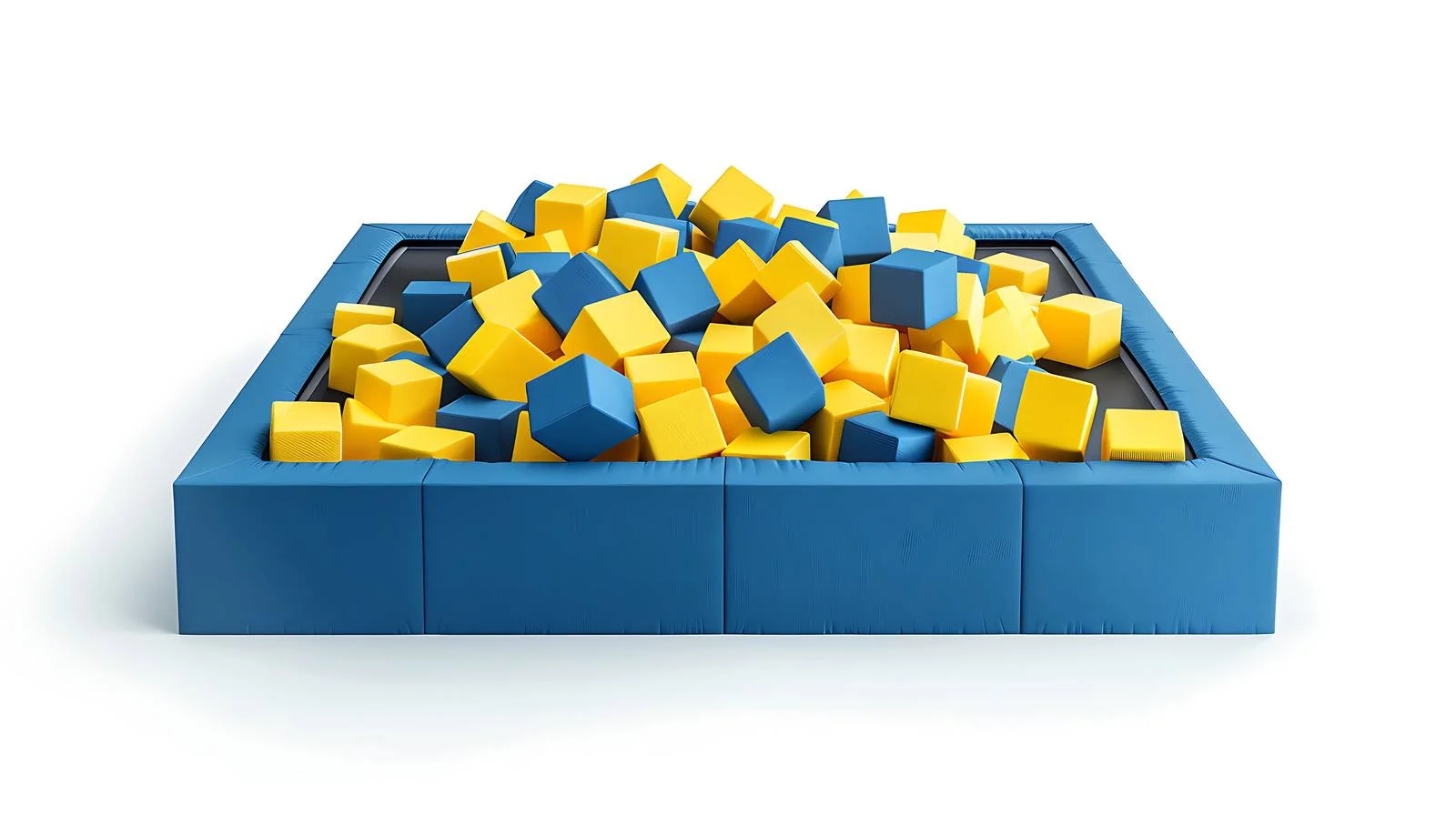 Vibrant Foam Cubes in Trampoline Park – free bounce image from Dotvec