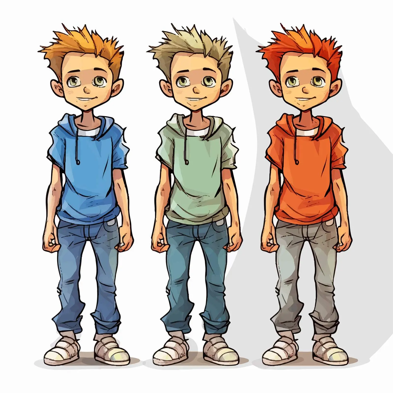 Line Drawing Transformation to Colored Character — free download from Dotvec