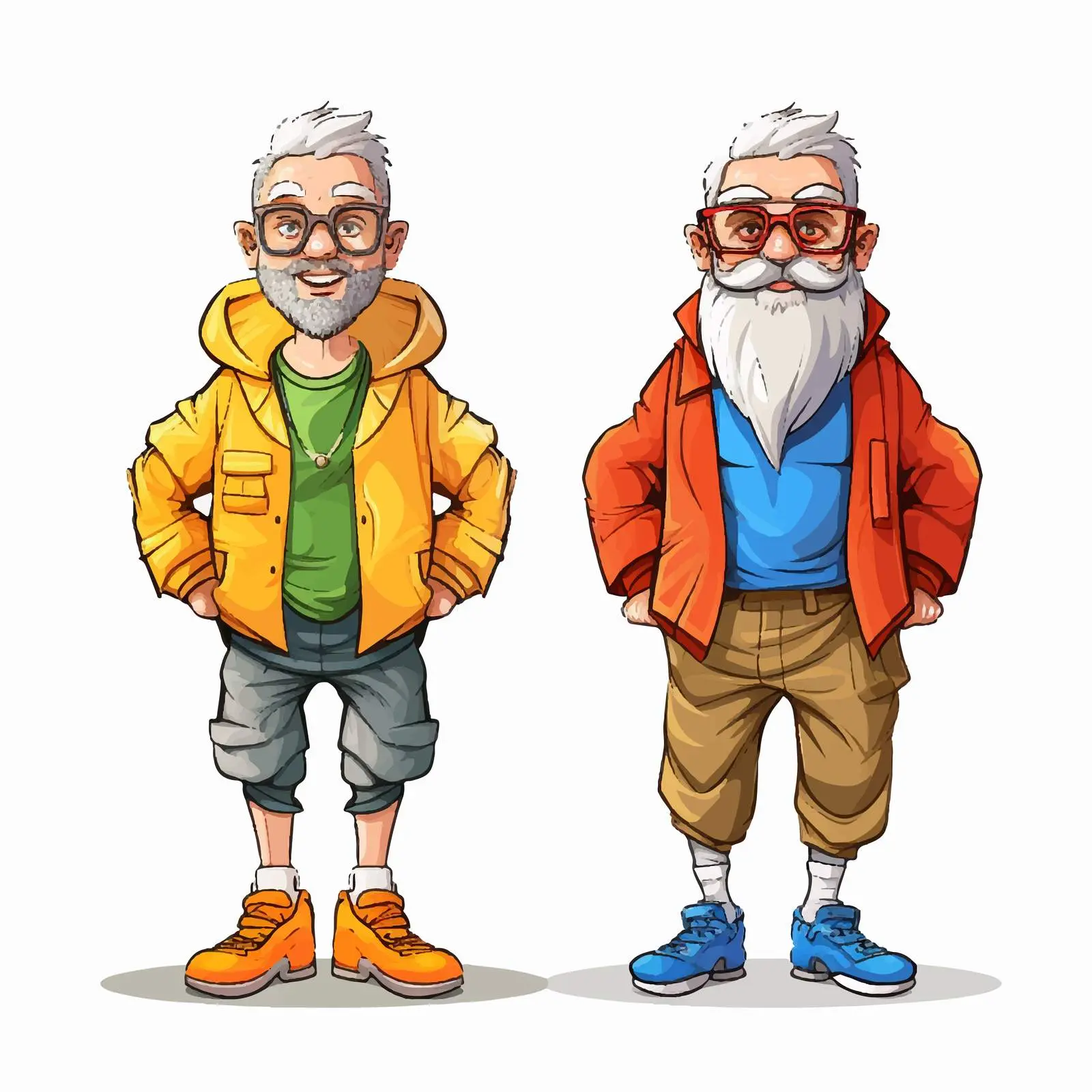 Line Drawing to Colored Character Illustration — free download from Dotvec