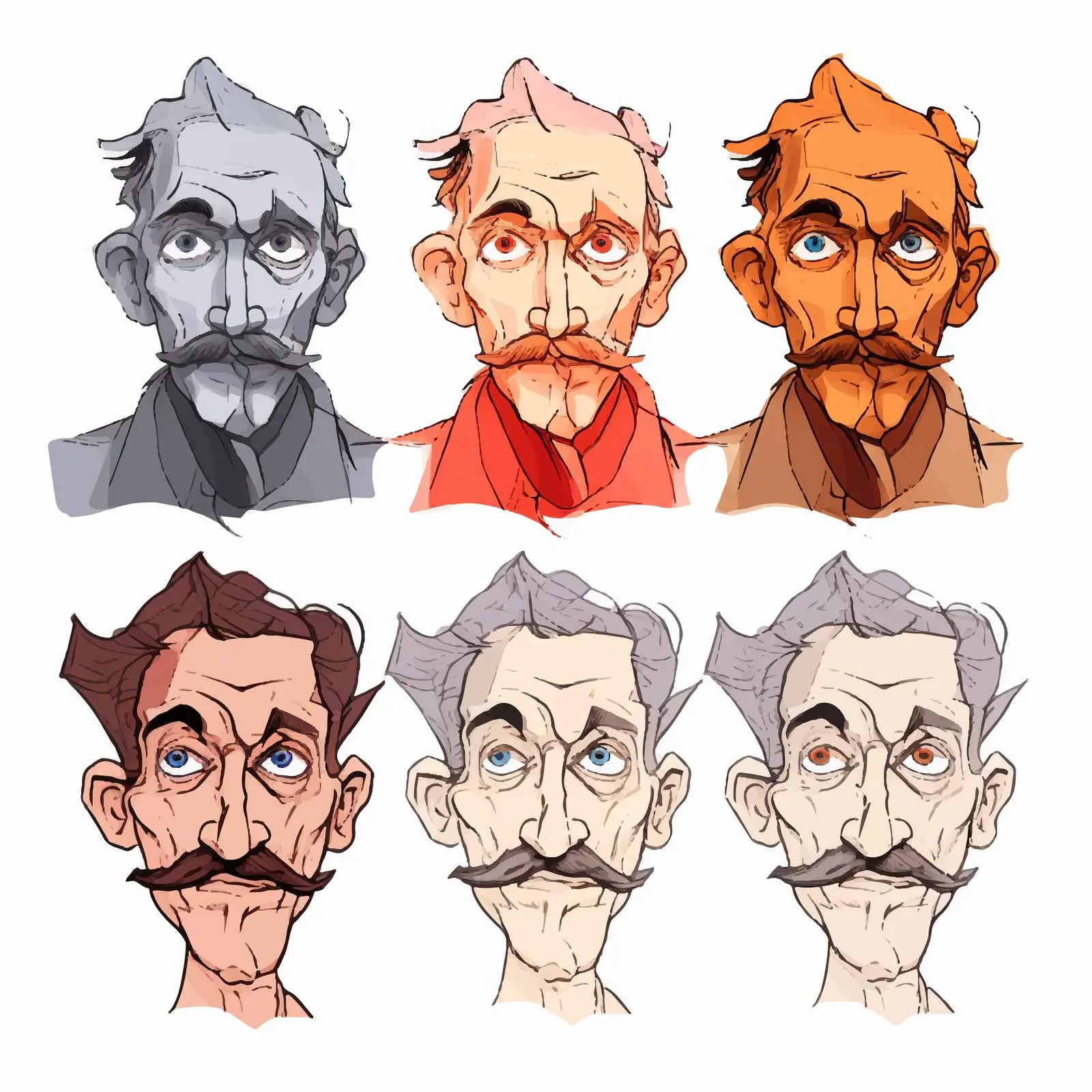 Colorful Character Transformation from Line Drawing — free download from Dotvec