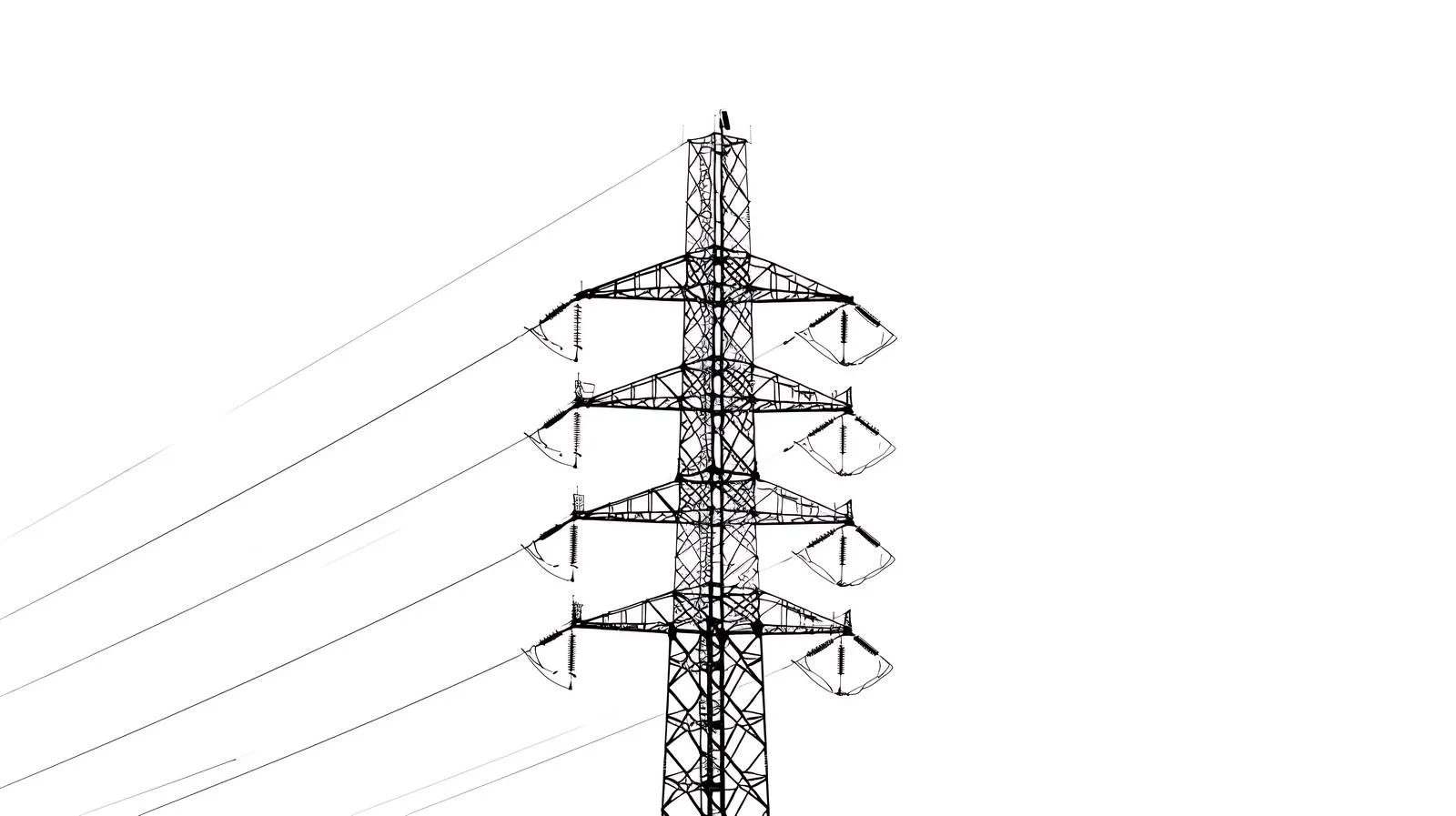 Electricity Transmission Tower on White Background — free download from Dotvec