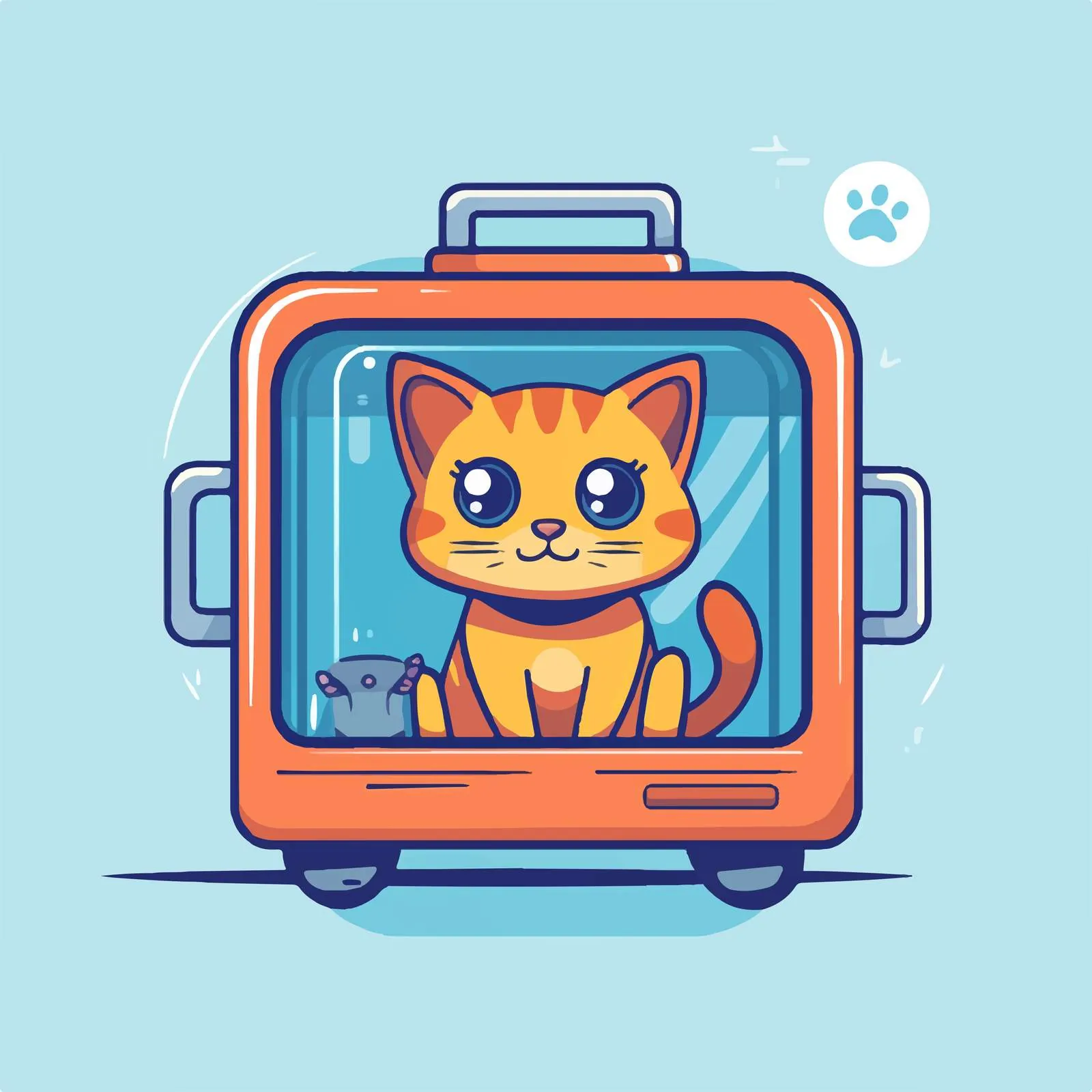 Flat Vector Illustration of Pet Transport Box — free download from Dotvec