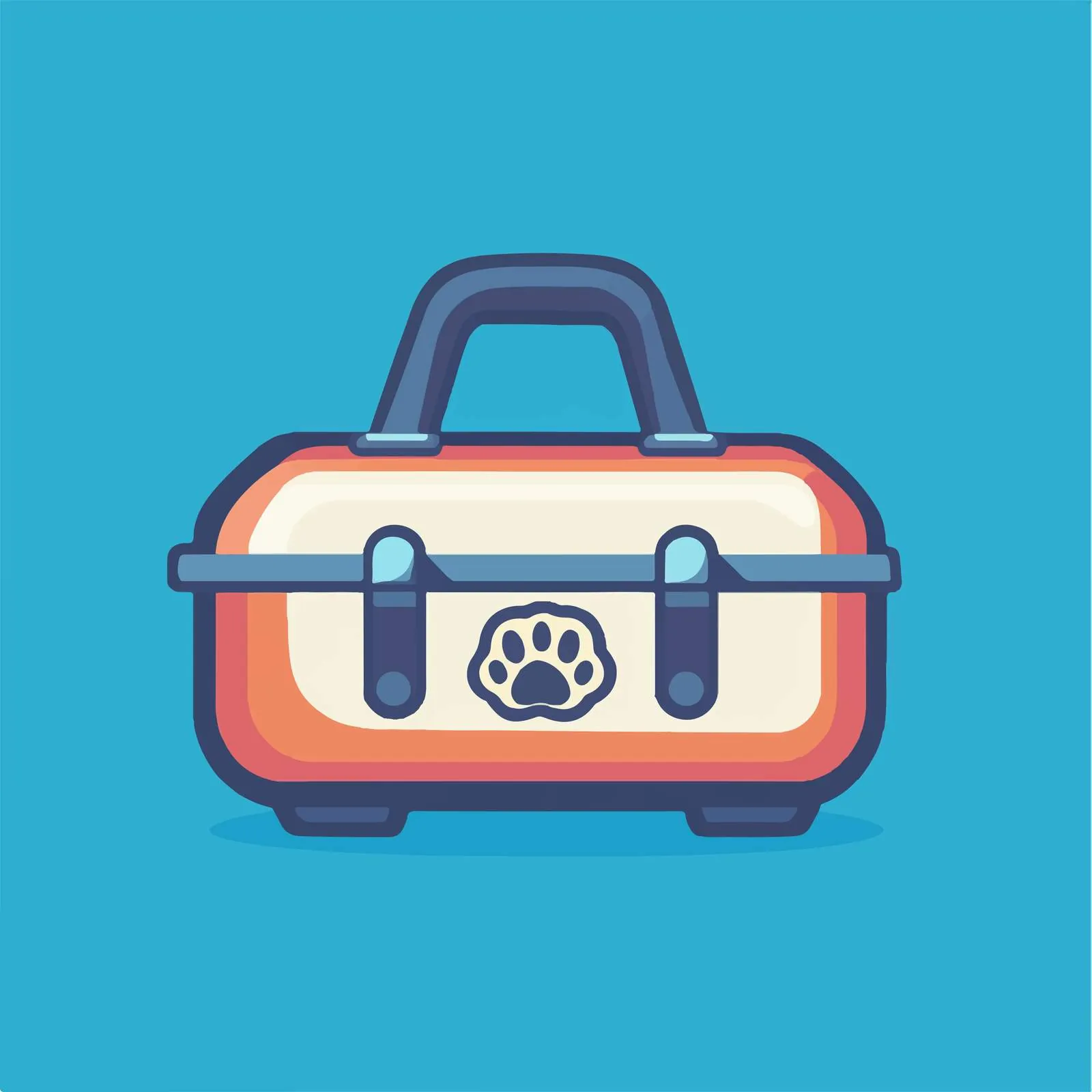 Flat Vector Illustration of Pet Transport Case — free download from Dotvec