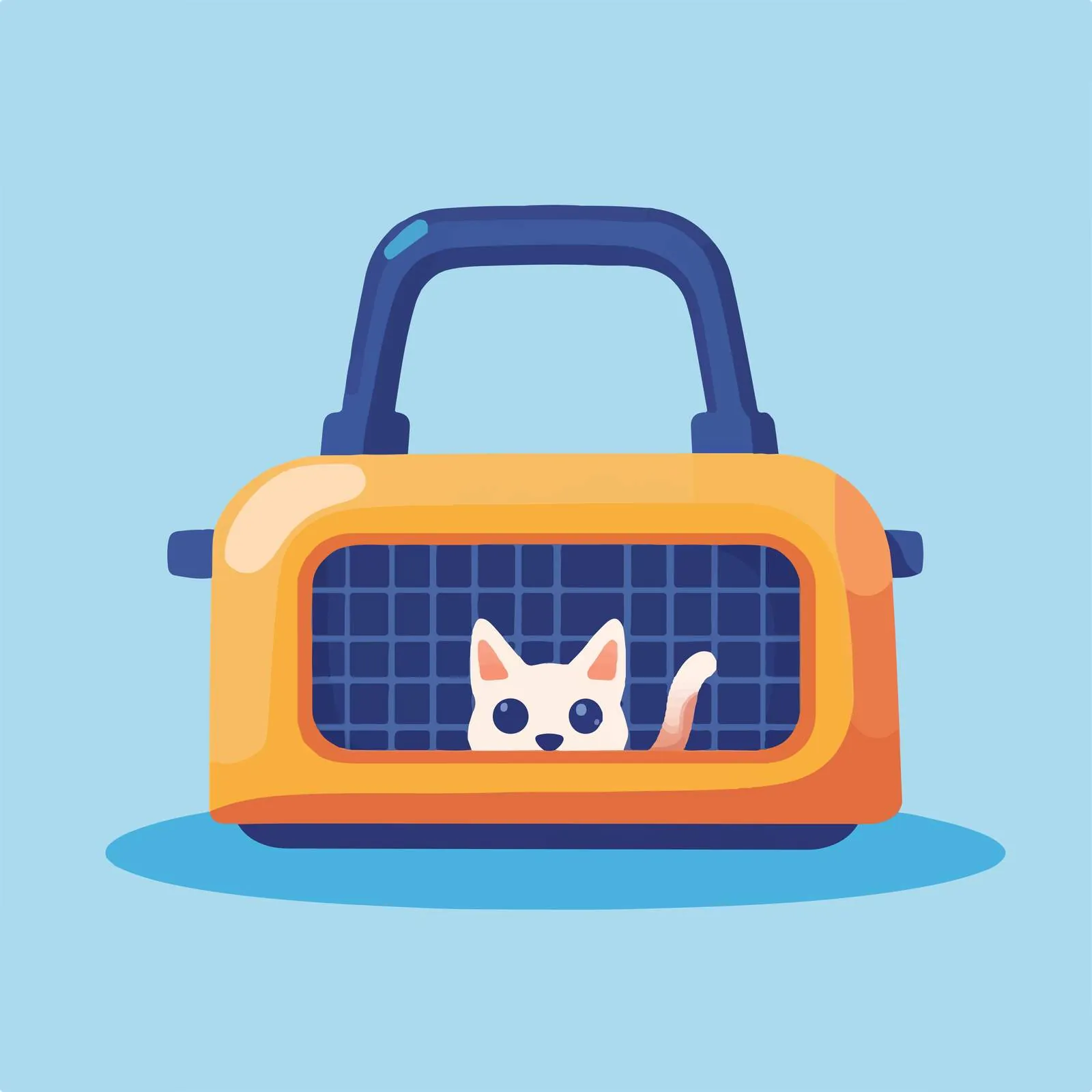 Flat Vector Illustration of Pet Transport Case — free download from Dotvec