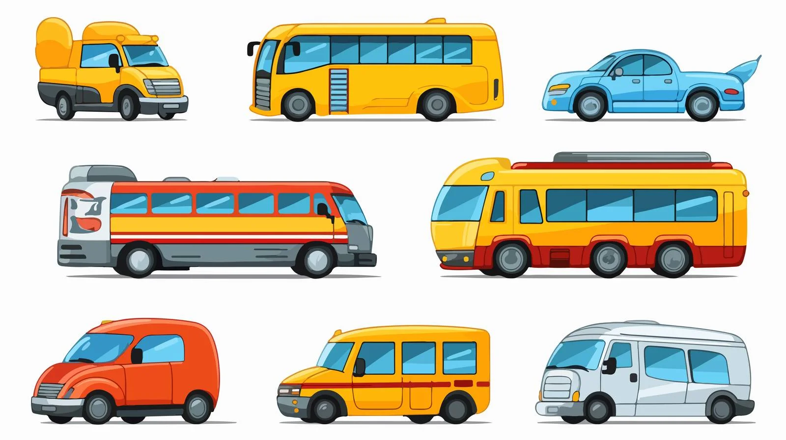 Cartoon Transportation Vector Illustration — free download from Dotvec