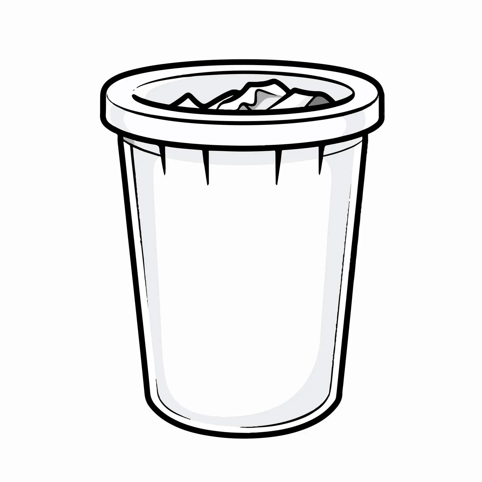 Outline Vector Illustration of Trash Can — free download from Dotvec