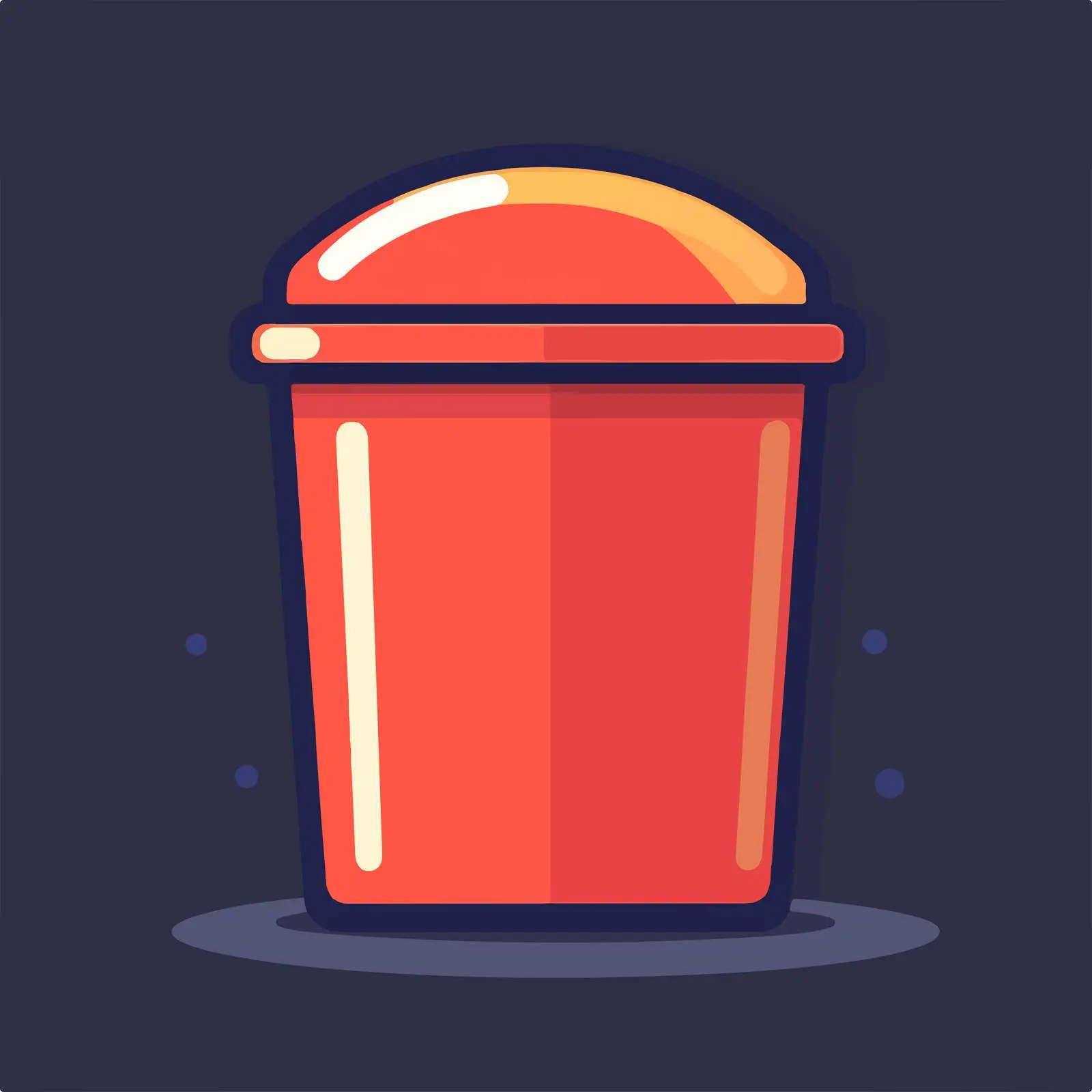 Flat Vector Illustration of Trash Can — free download from Dotvec