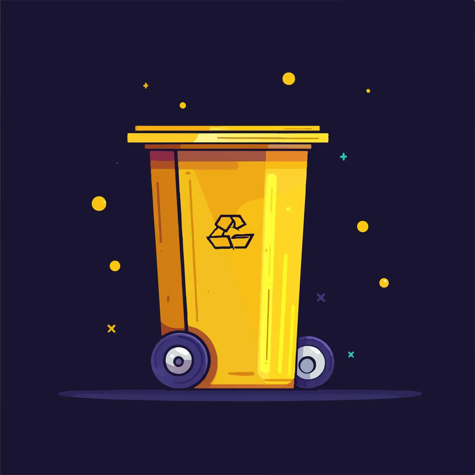 Flat Vector Trash Can Illustration — free download from Dotvec