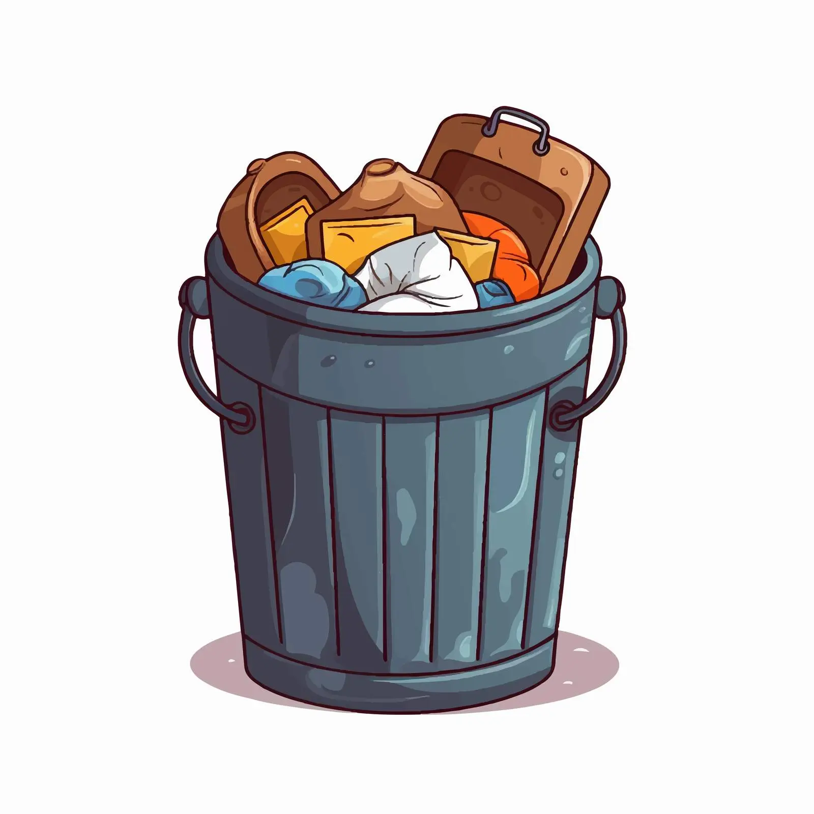 Isolated Trash Can Vector Illustration on White Background — free download from Dotvec