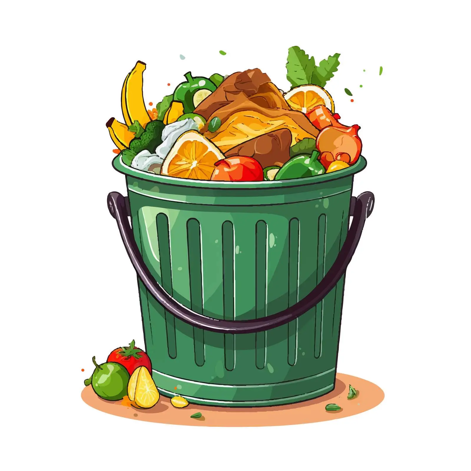 Trash Can Vector Illustration on White Background — free download from Dotvec