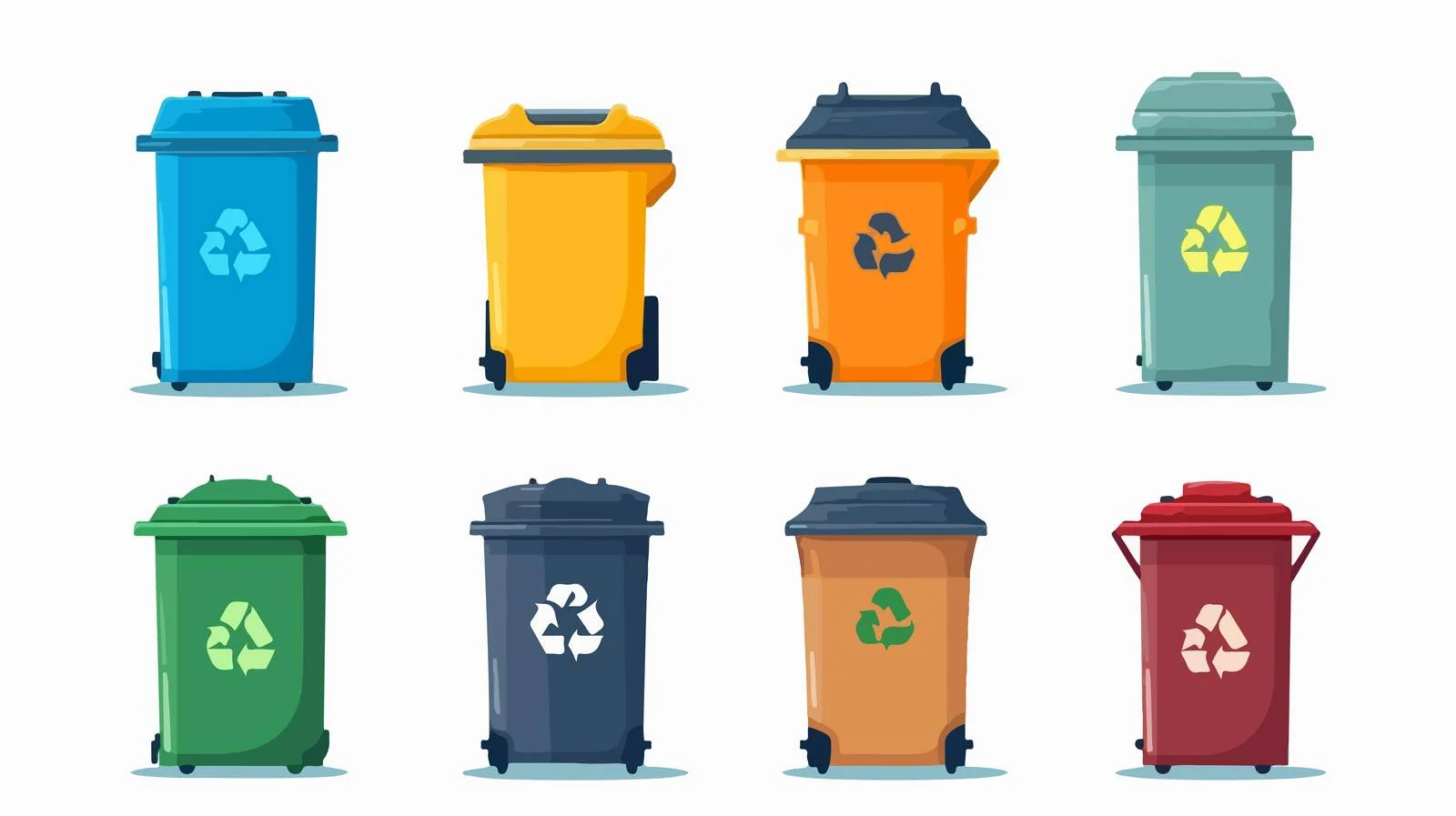Colorful Cartoon Trash Bin — free download from Dotvec
