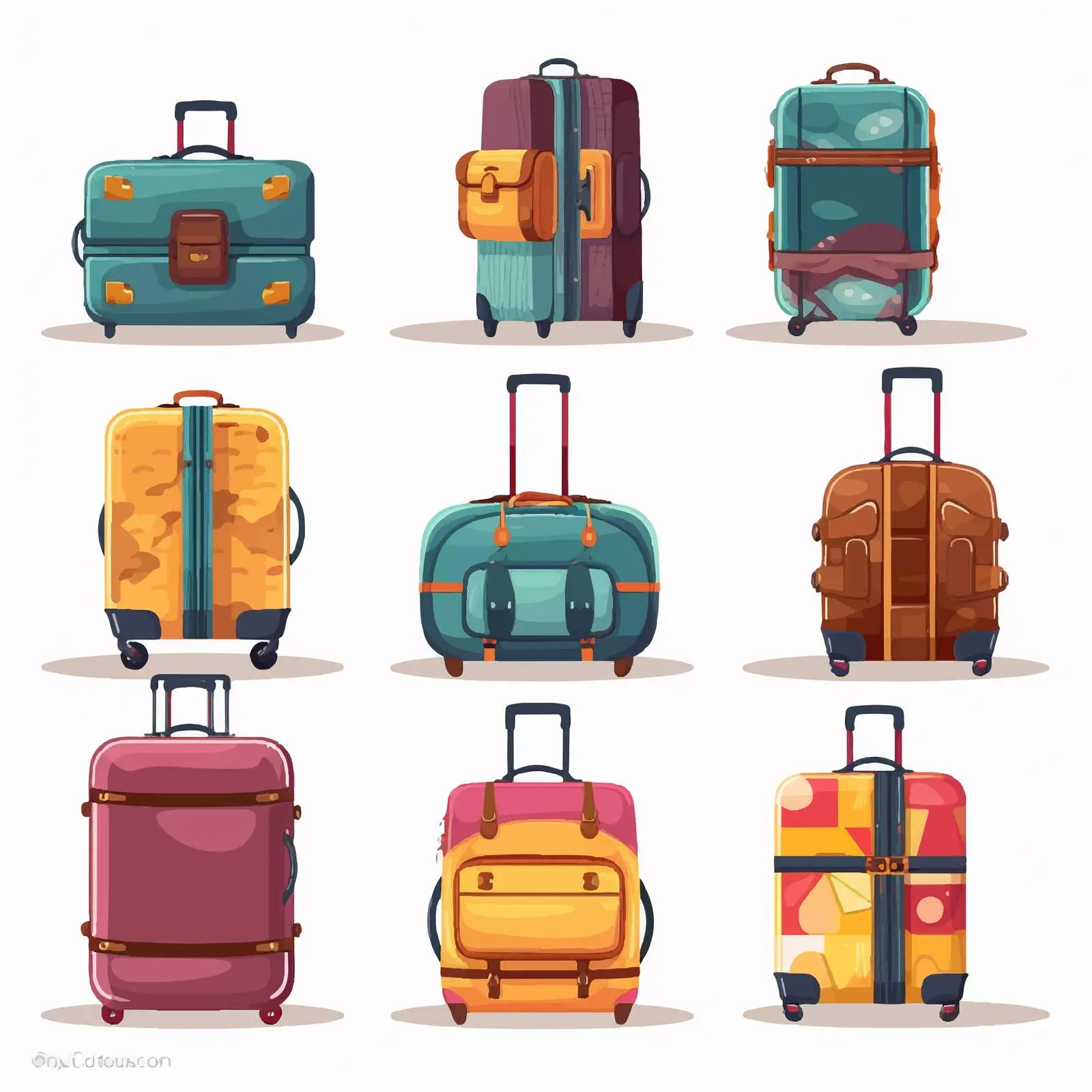 Stylish Travel Baggage Set for Adventurers — free download from Dotvec